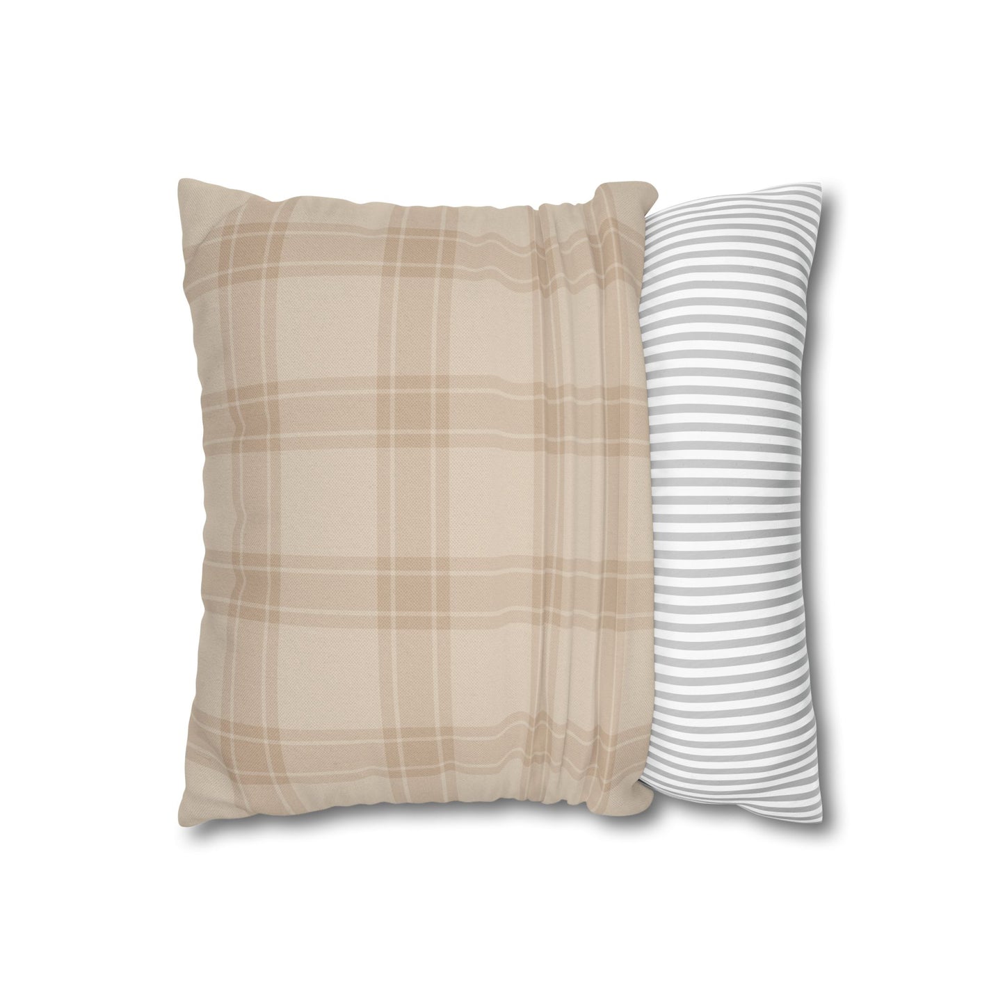 Thanksgiving Thankful Script Classic Plaid Fall Pillowcase