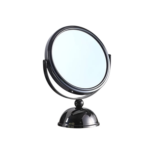 9" BLACK ROUND TABLETOP MIRROR