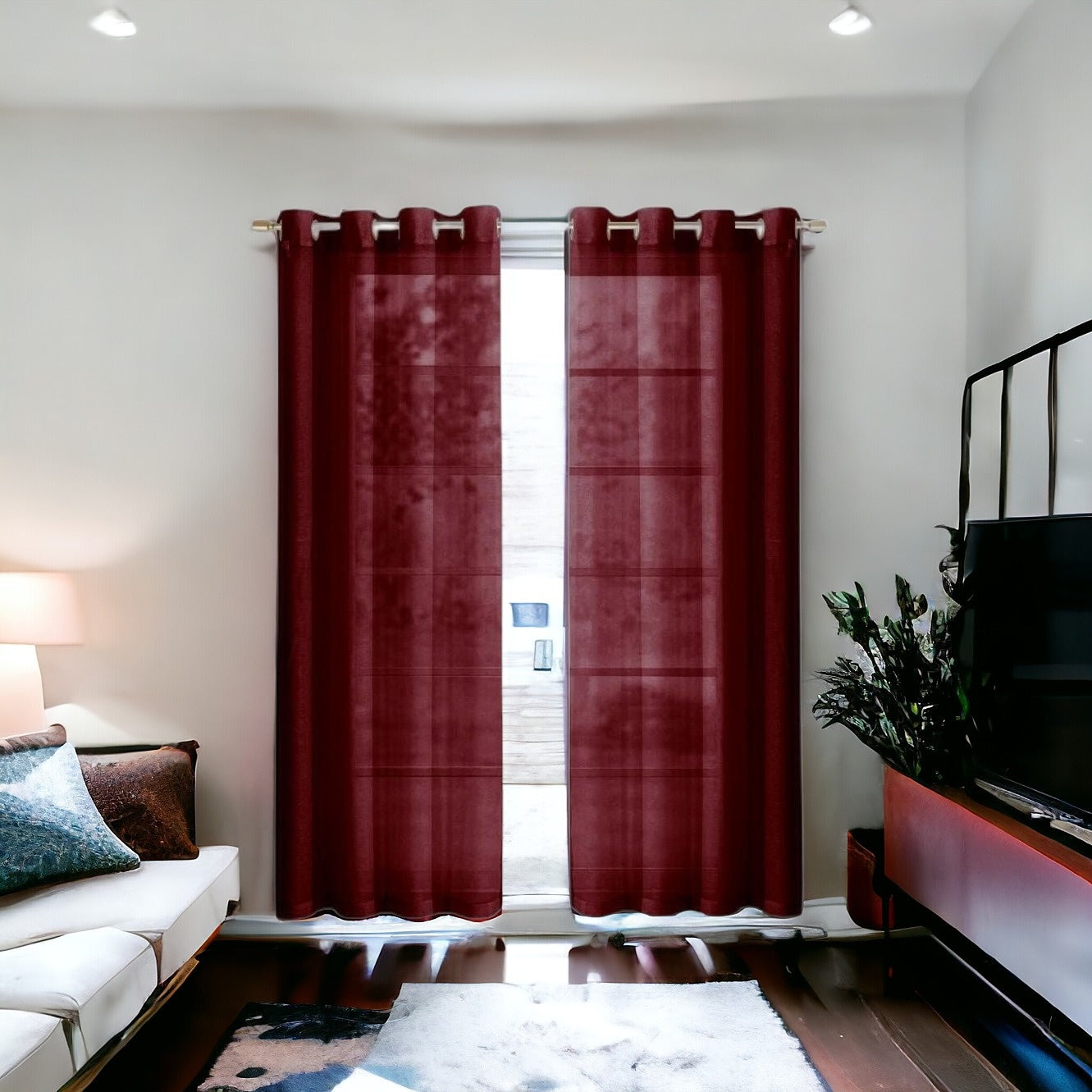 54 grommet panel pair burgundy, malibu 108 54 grommet panel, grommet panel pair burgundy, panel pair burgundy, 108 54 grommet panel pair