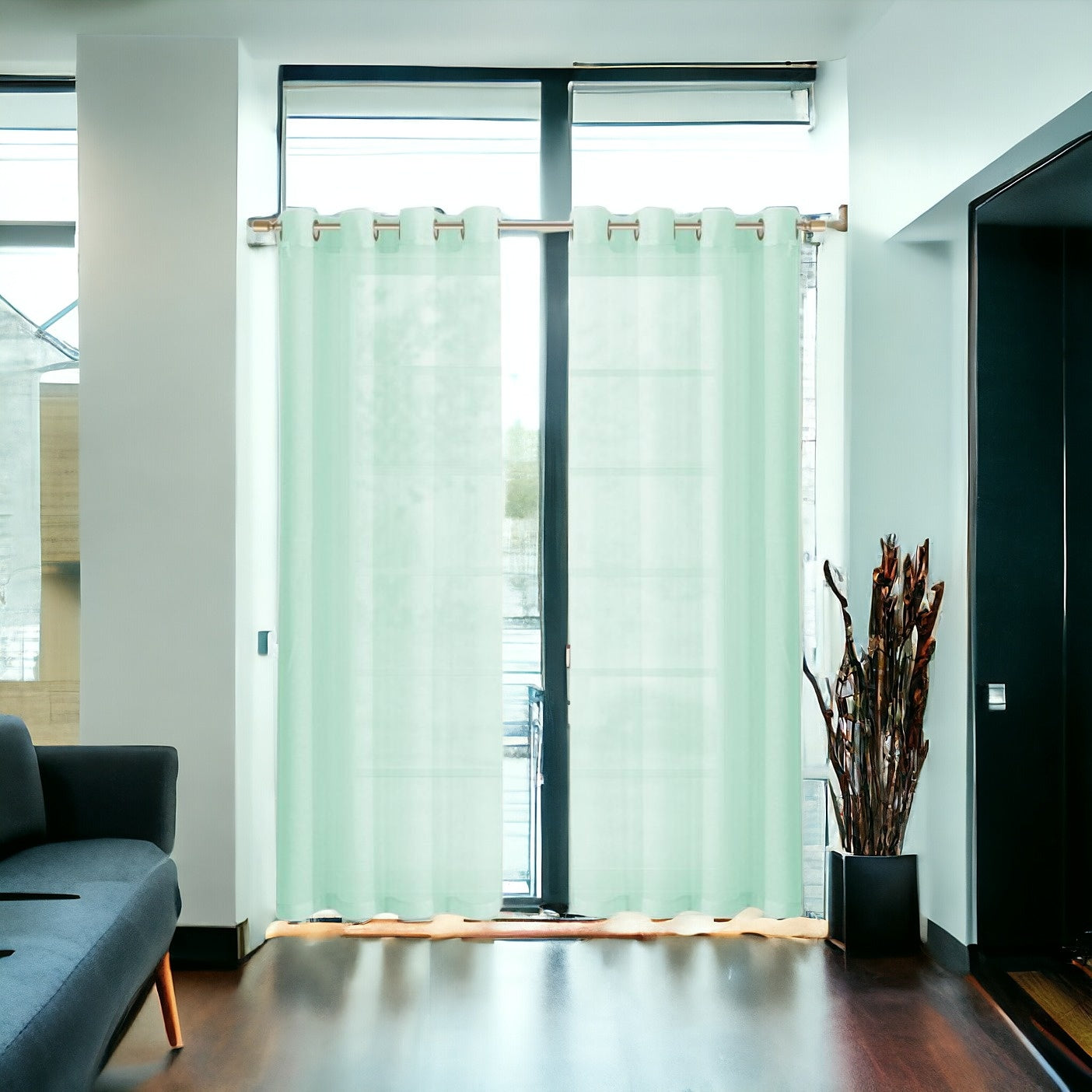 OCEAN 84"AQUA CURTAIN WINDOW PANELS