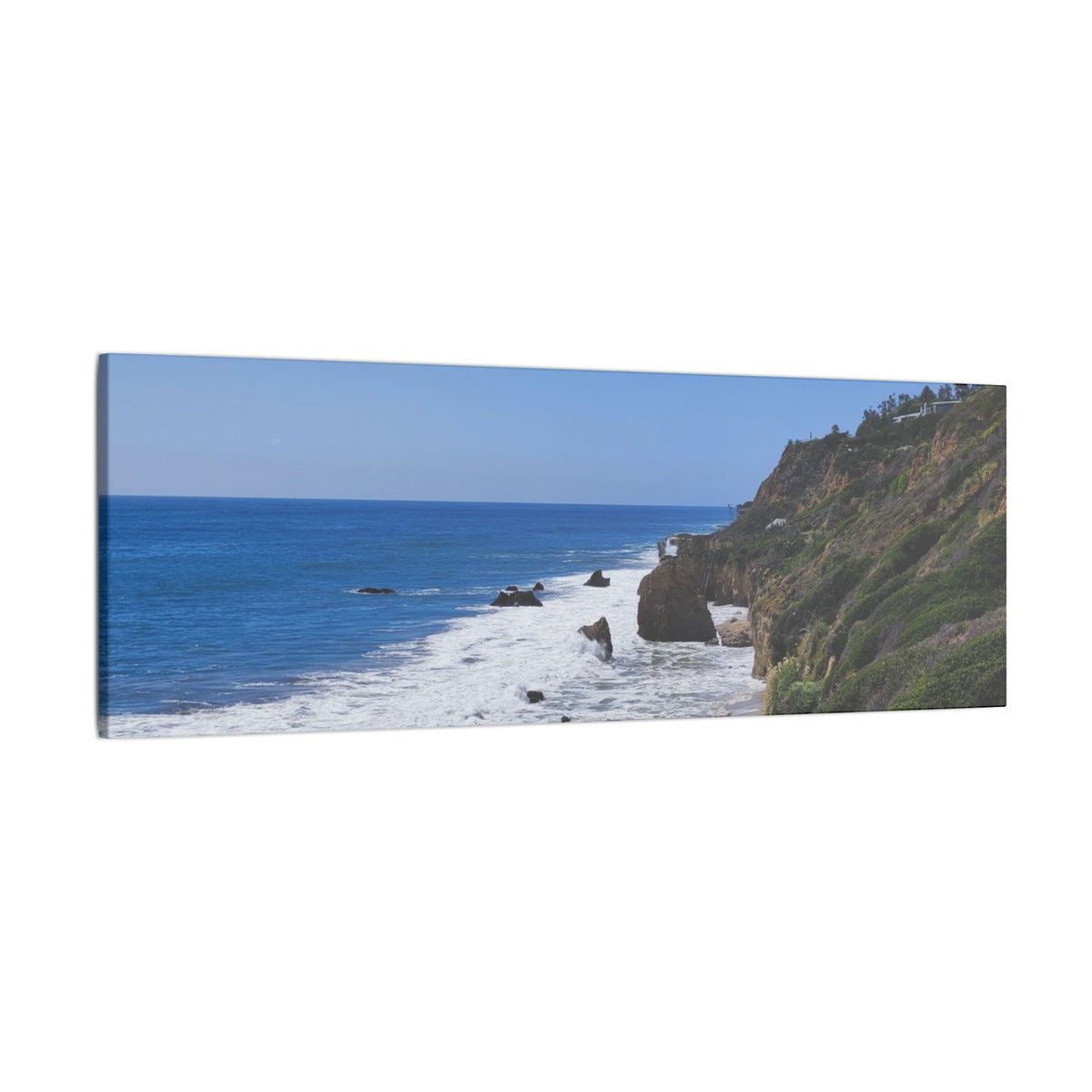 OCEAN SERENE COASTAL LANDSCAPE MATTE CANVAS PRINT WALL ART - Varnish & Vibe