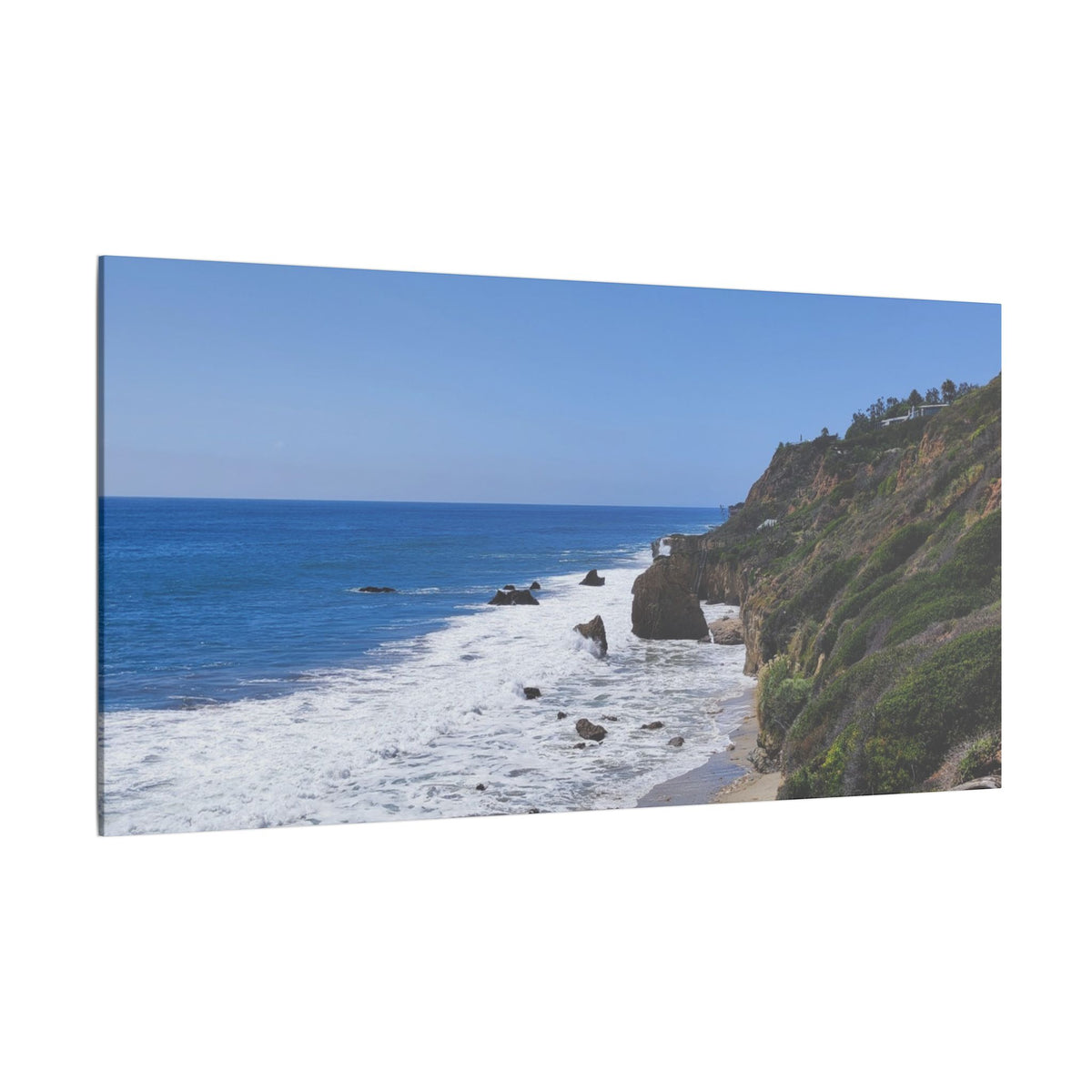 OCEAN SERENE COASTAL LANDSCAPE MATTE CANVAS PRINT WALL ART - Varnish & Vibe