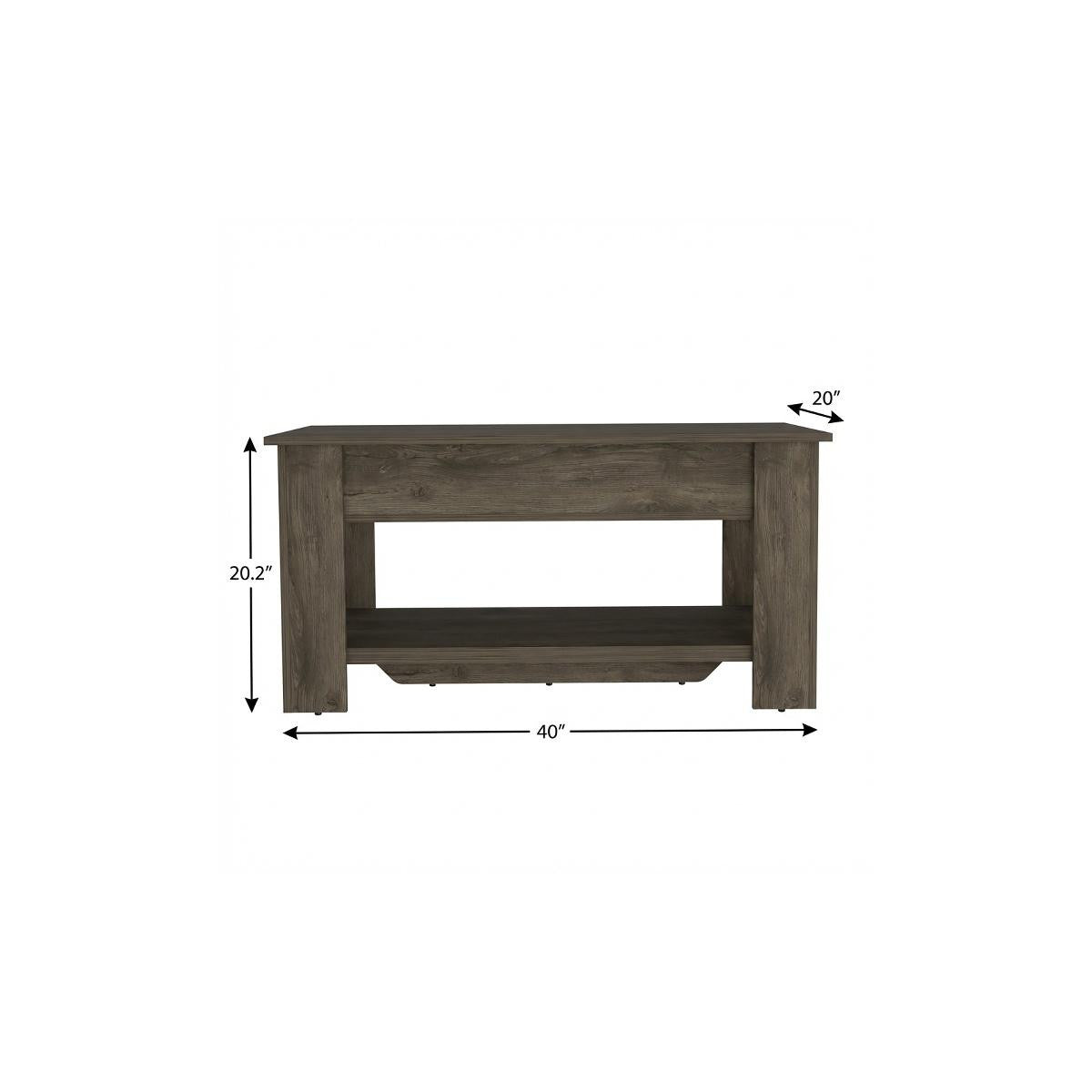 Dark brown wood storage bench with flip-top lid from the Palisades fall collection