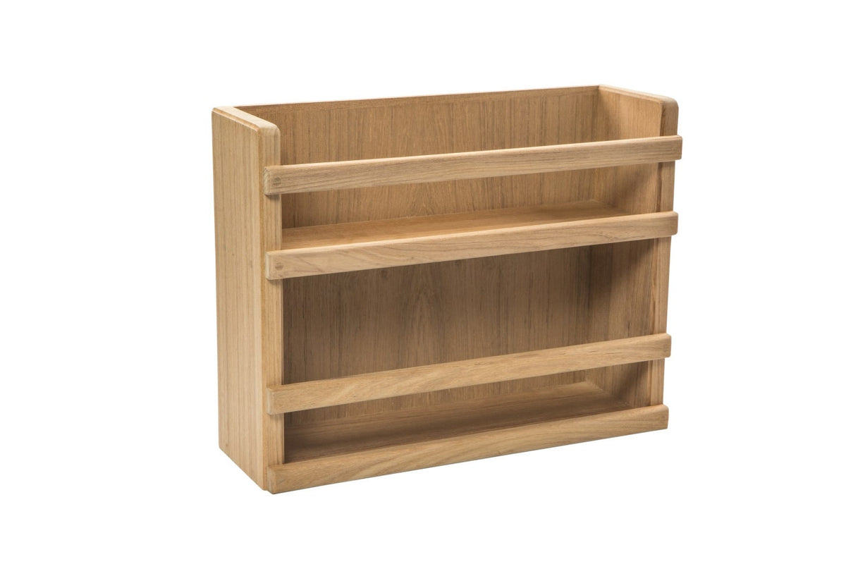 CALABASAS WALL MOUNTED 13.13 " WOOD SPICE RACK - Varnish & Vibe