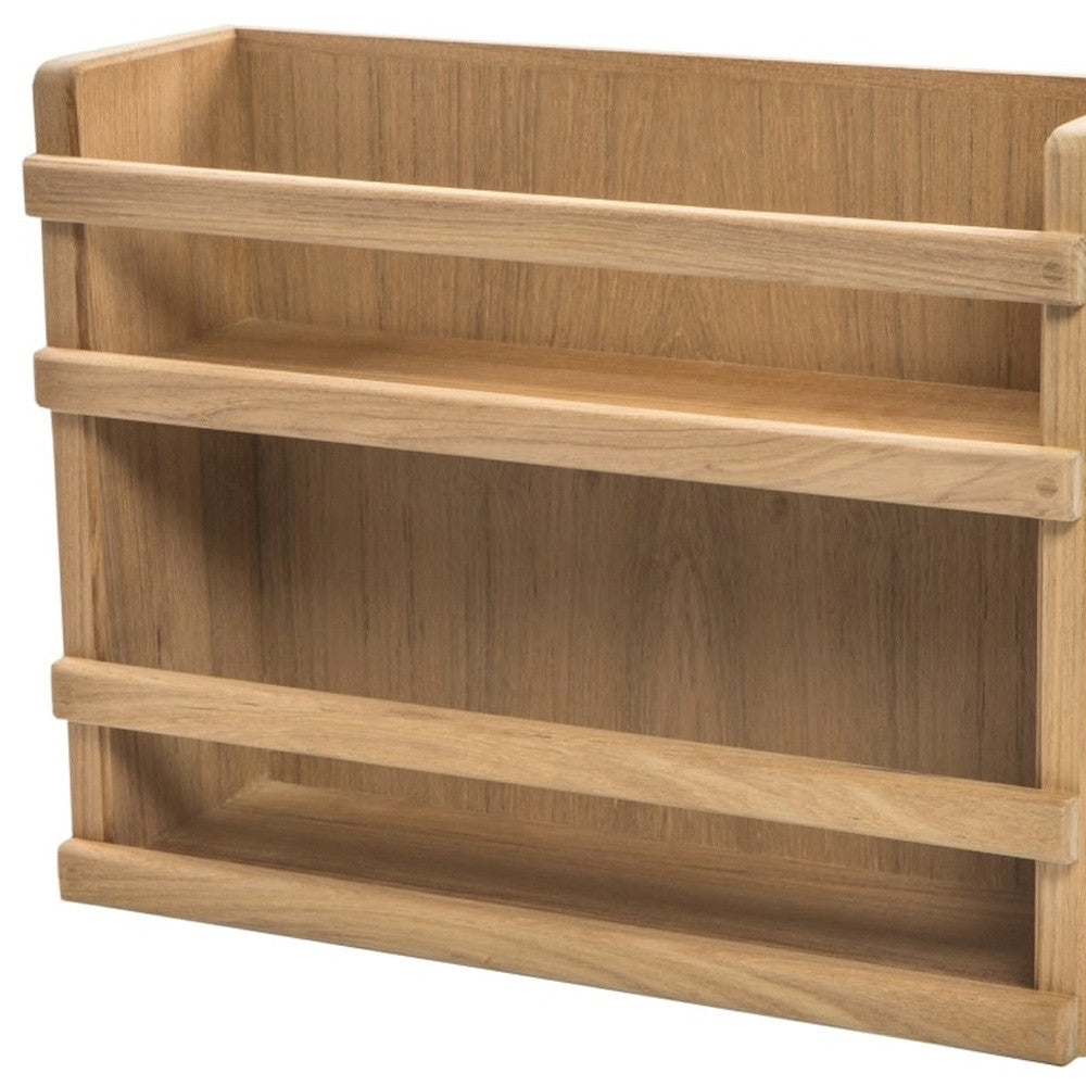 CALABASAS WALL MOUNTED 13.13 " WOOD SPICE RACK - Varnish & Vibe