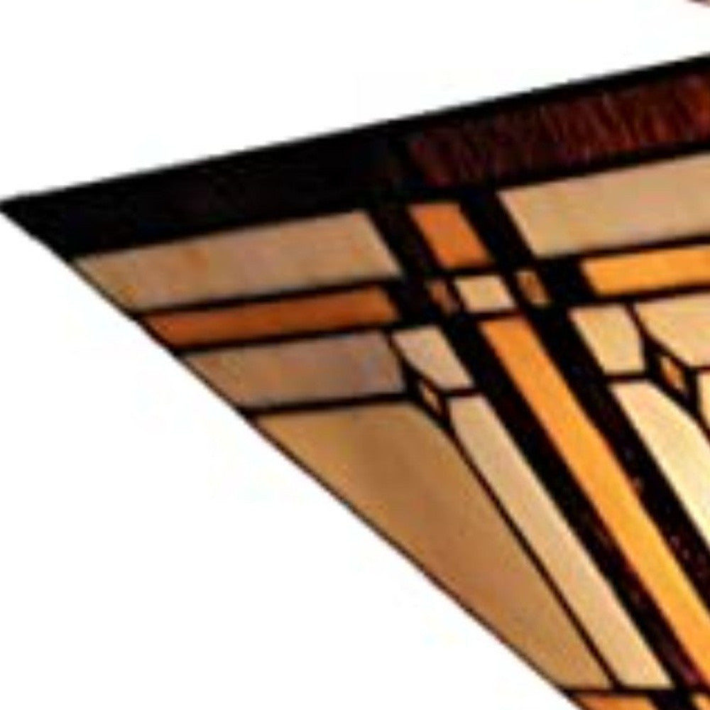 REDONDO BROWN AND AMBER CEILING LIGHT