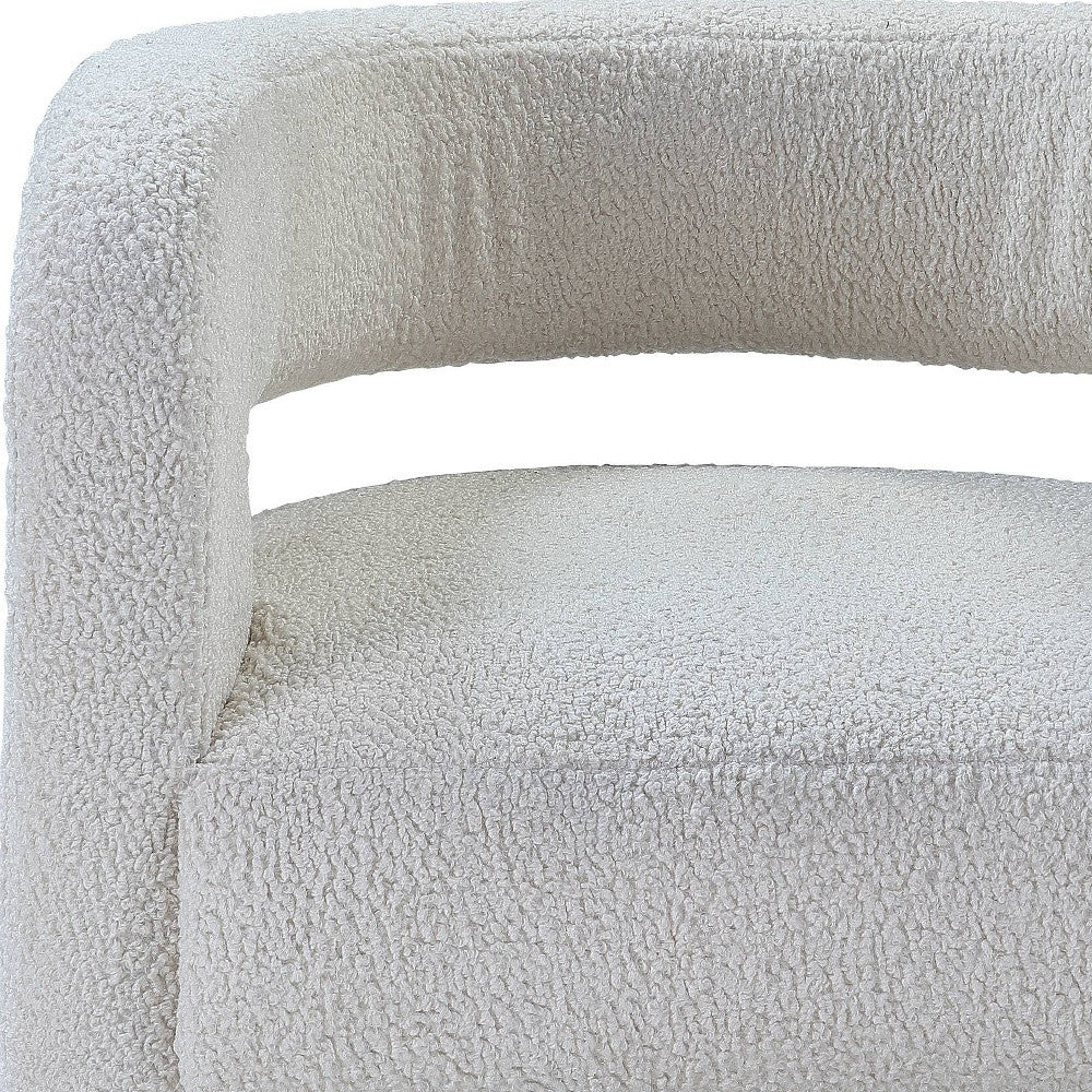 32" WHITE SHERPA BARREL CHAIR - Varnish & Vibe