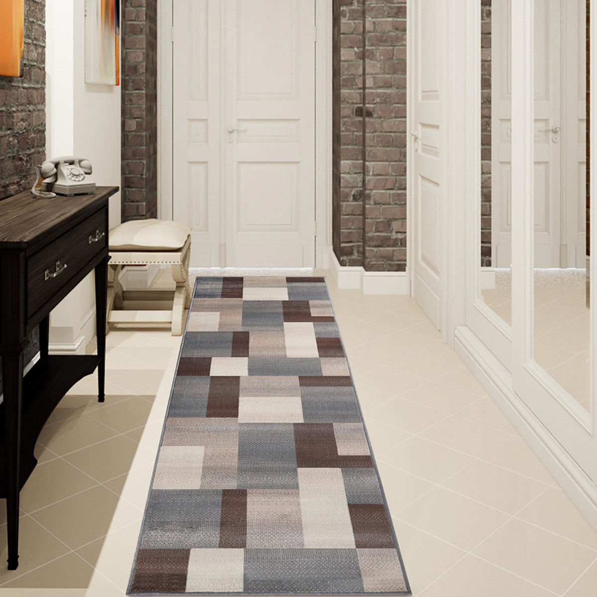 OCEAN 10' PATCHWORK RUNNER RUG - Varnish & Vibe
