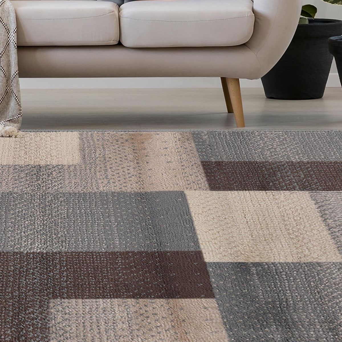 OCEAN 9' x 12' GRAY PATCHWORK RUG - Varnish & Vibe