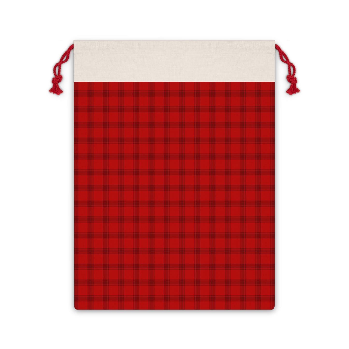Red Tartan Christmas Gift Bag - Varnish & Vibe