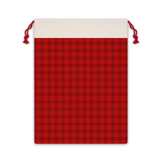 Red Tartan Christmas Gift Bag - Varnish & Vibe
