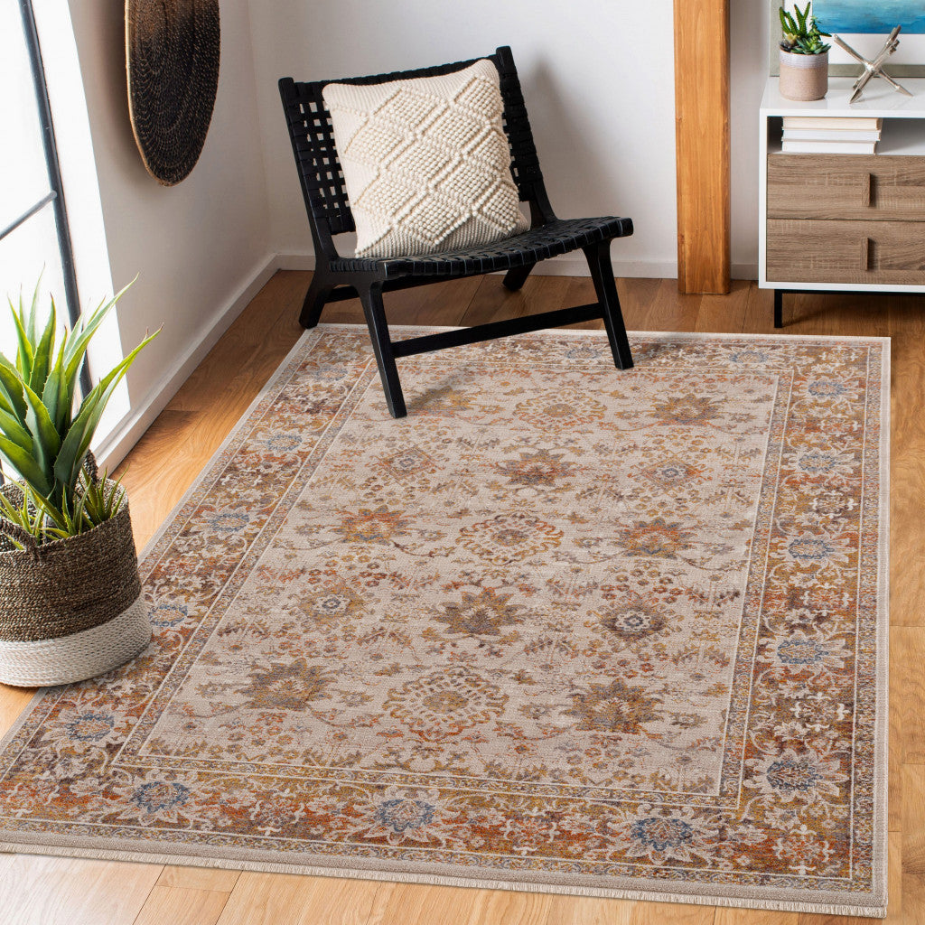 CALABASAS 8' X 10' IVORY ORIENTAL AREA RUG - Varnish & Vibe