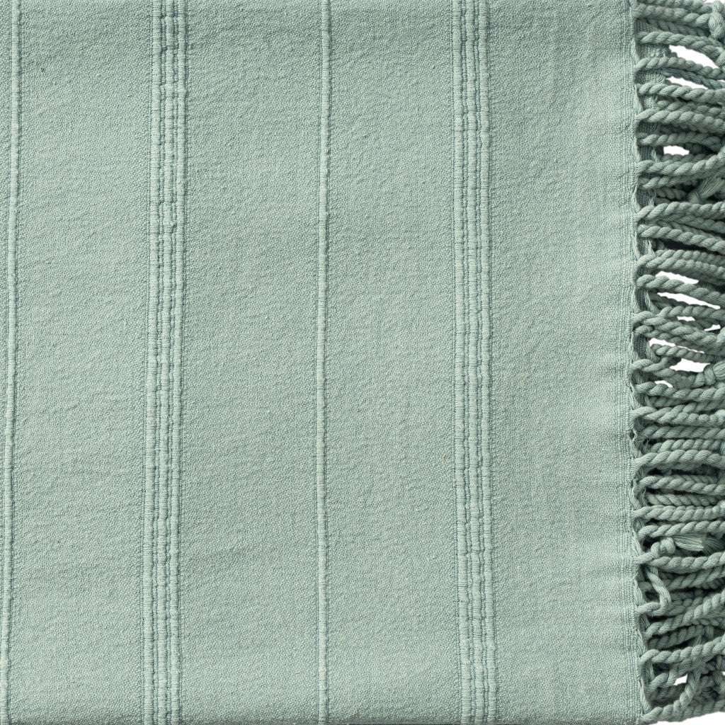 LAKEVIEW GREEN ORGANIC COTTON THROW BLANKET