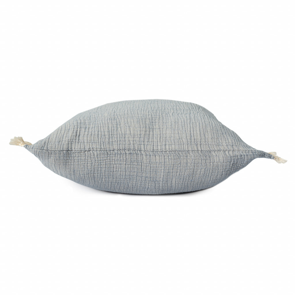 LAKEVIEW 20" MOONLIGHT BLUE ORGANIC COTTON THROW PILLOW - Varnish & Vibe