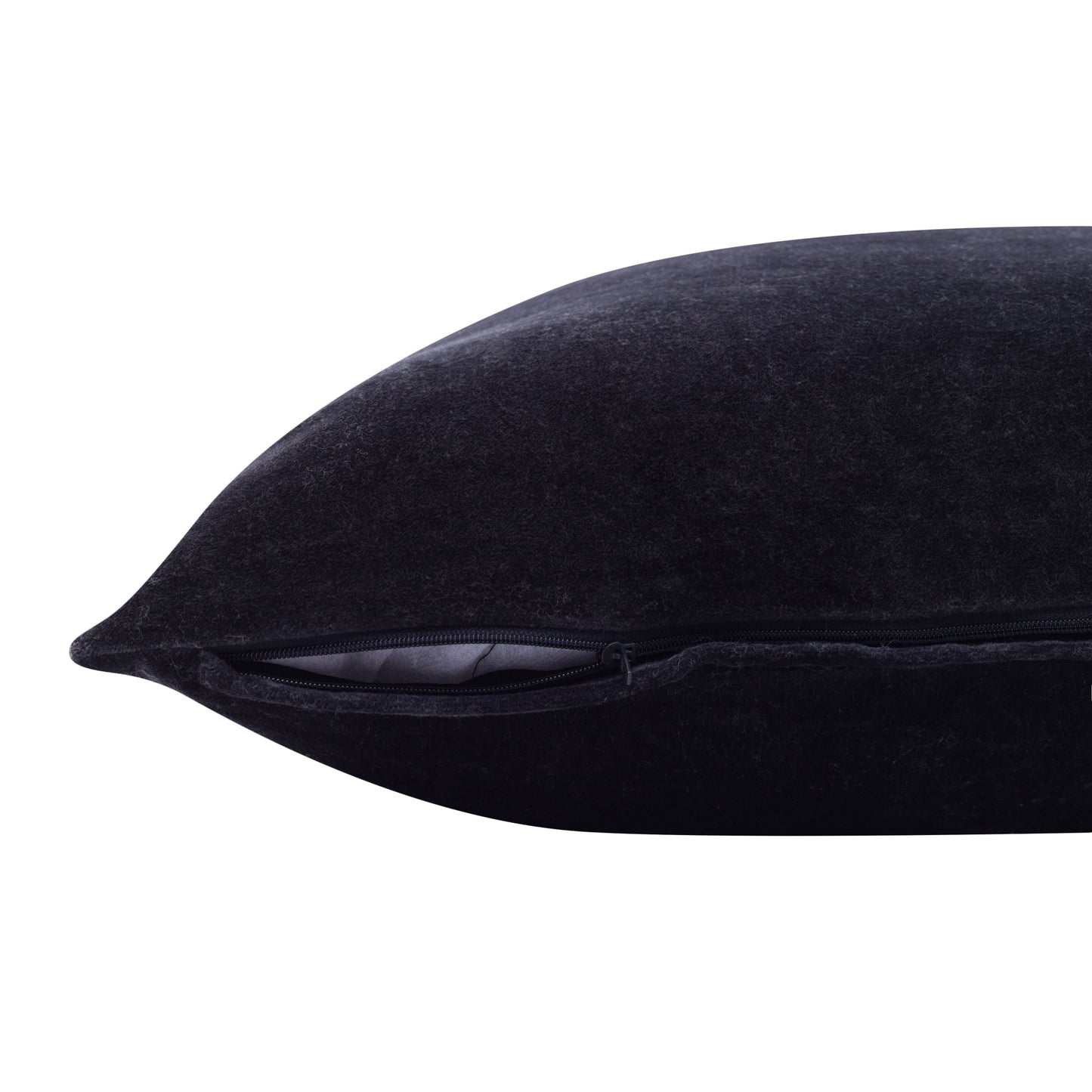 Black pillow on a white background