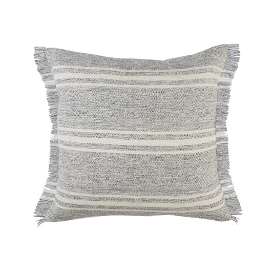 LAKEVIEW 24" GRAY GEOMETRIC OUTDOOR THROW PILLOW