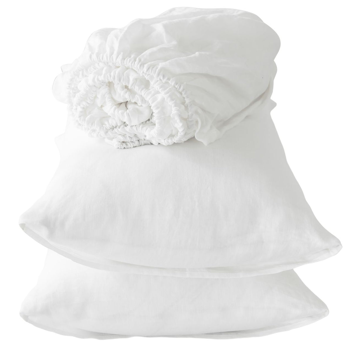 FOUR PIECE IVORY LINEN SHEET SET - Varnish & Vibe