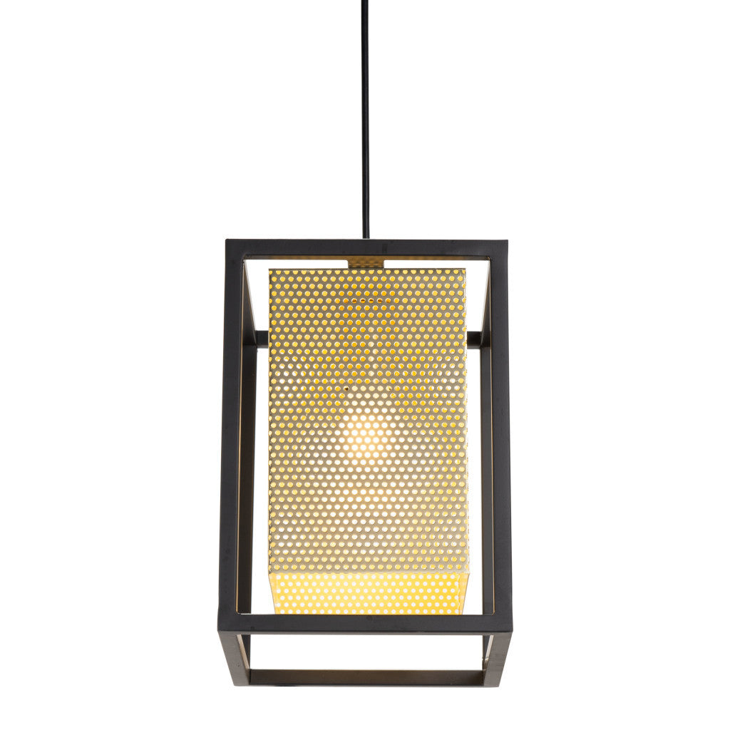 MANHATTAN GOLD AND BLACK METAL CEILING LIGHT