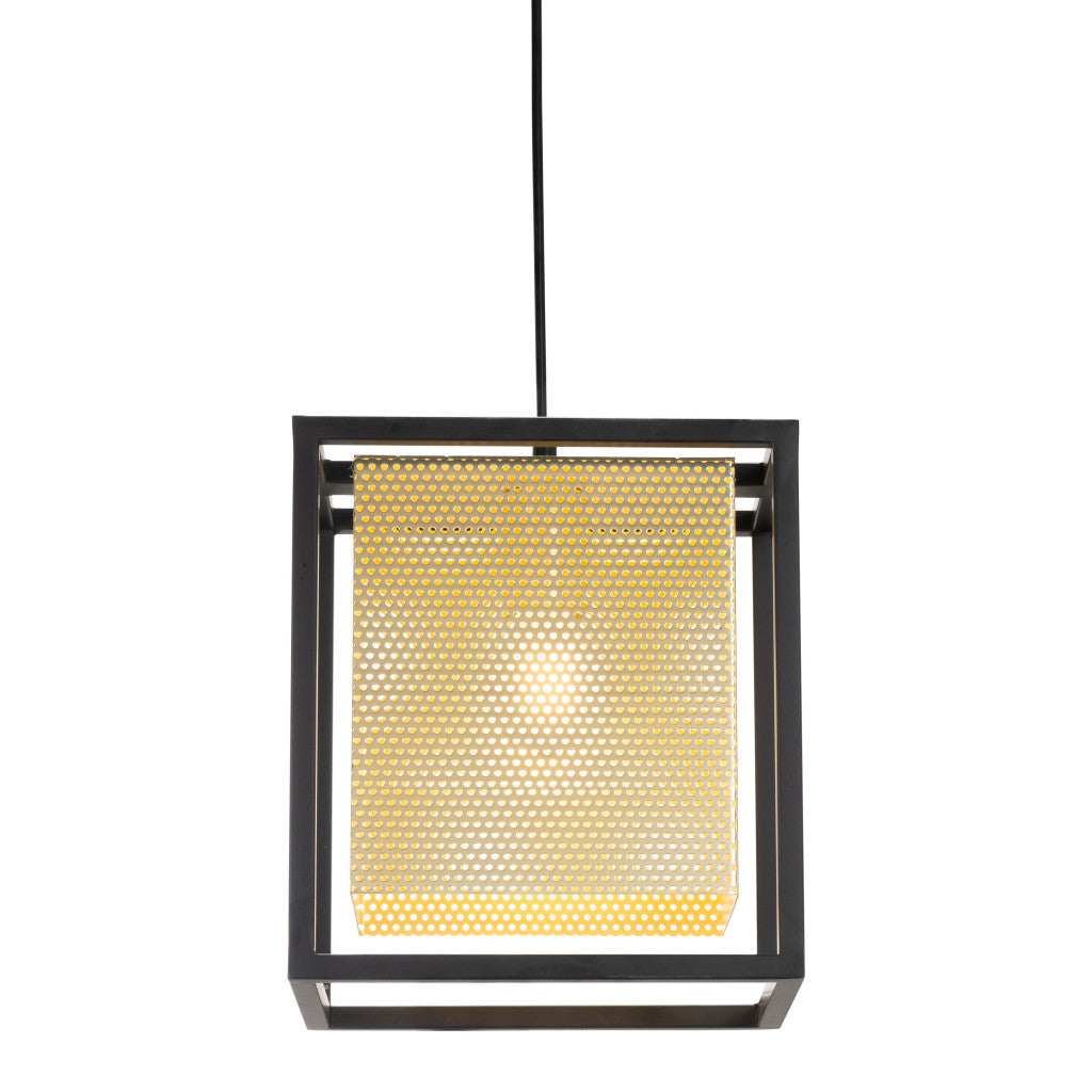 MANHATTAN GOLD AND BLACK METAL CEILING LIGHT