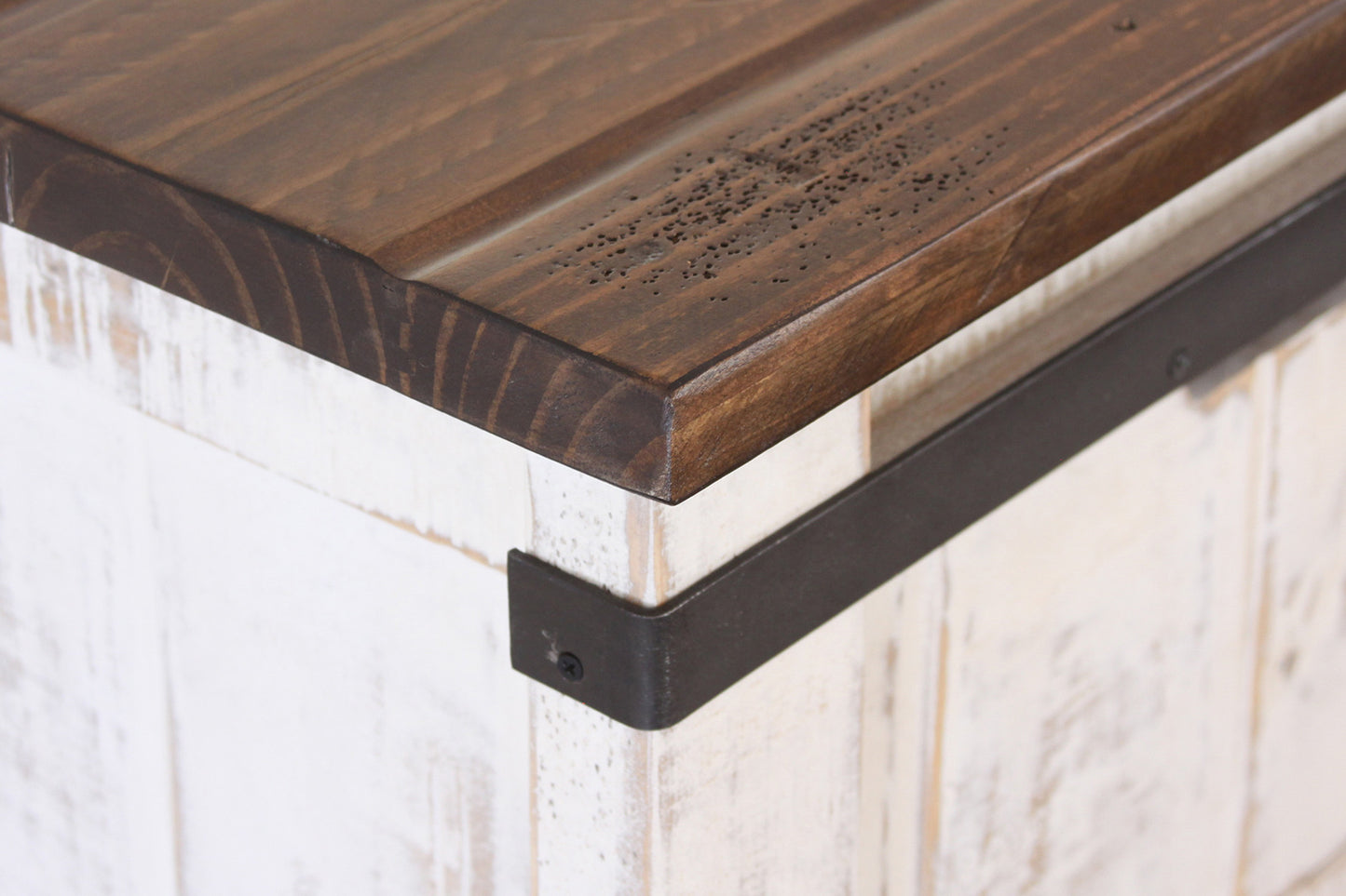 OCEAN 37" ANTIQUED WHITE SOLID WOOD DRAWER