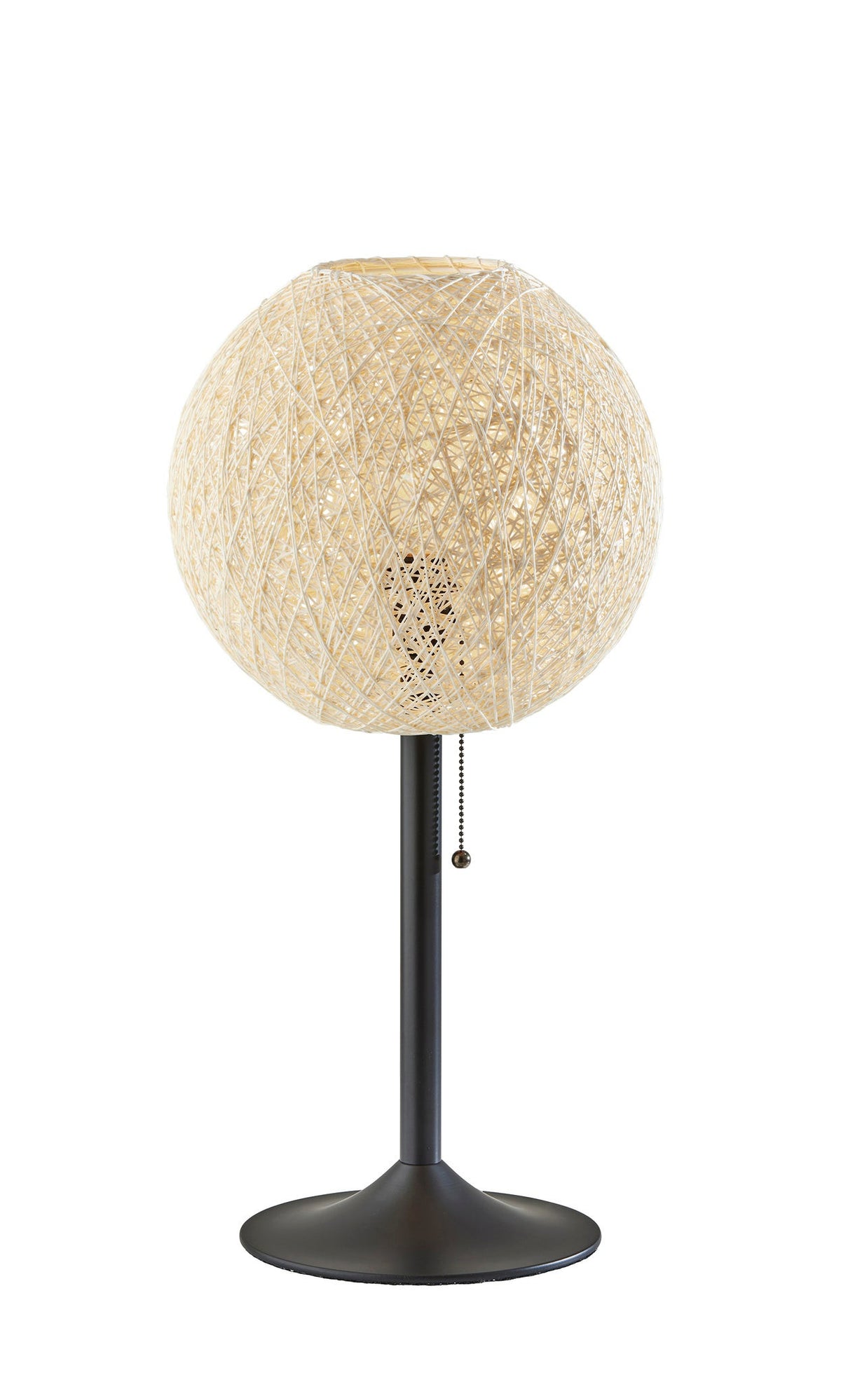 MALIBU 24" ANTIQUED BRONZE METAL CANDLESTICK TABLE LAMP WITH OFF WHITE GLOBE SHADE - Varnish & Vibe