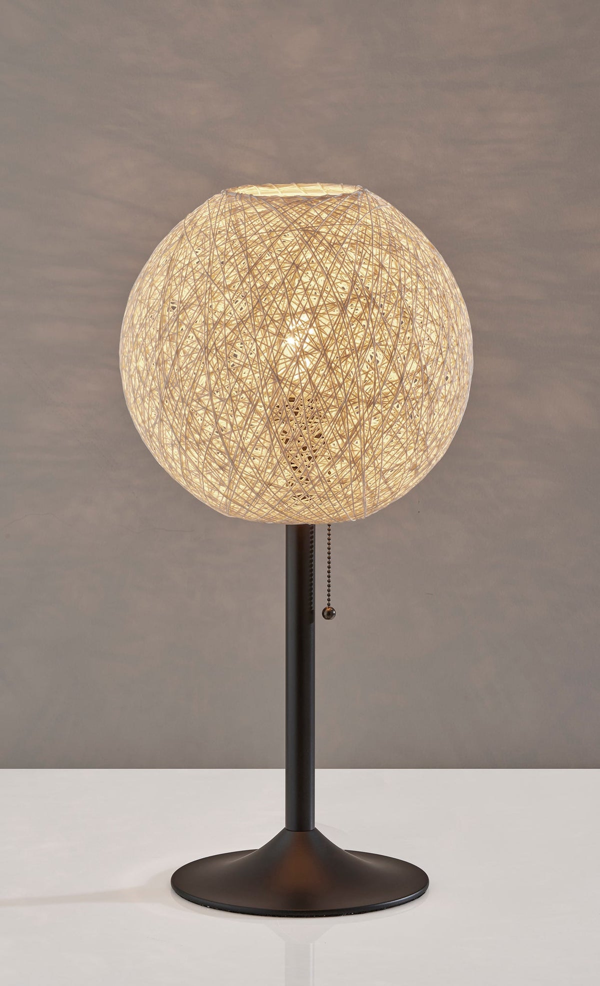 MALIBU 24" ANTIQUED BRONZE METAL CANDLESTICK TABLE LAMP WITH OFF WHITE GLOBE SHADE - Varnish & Vibe