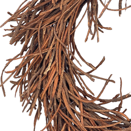 Brown Rattan Wreath 27.5" - Varnish & Vibe