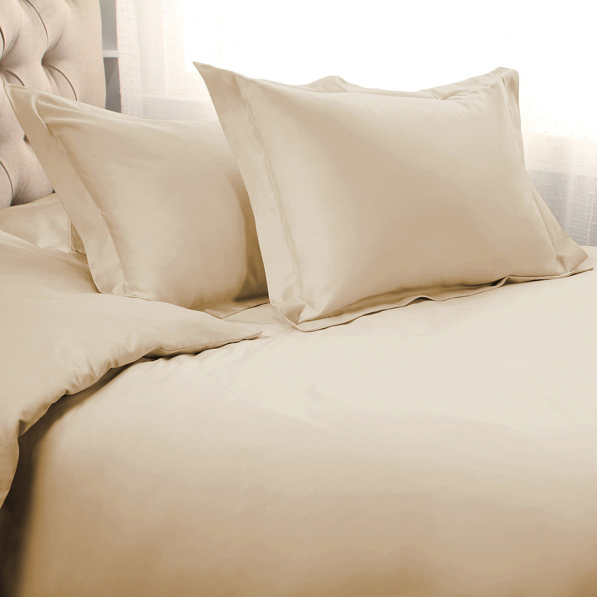 HERMOSA 1200 TC IVORY QUEEN DUVET COVER SET - Varnish & Vibe