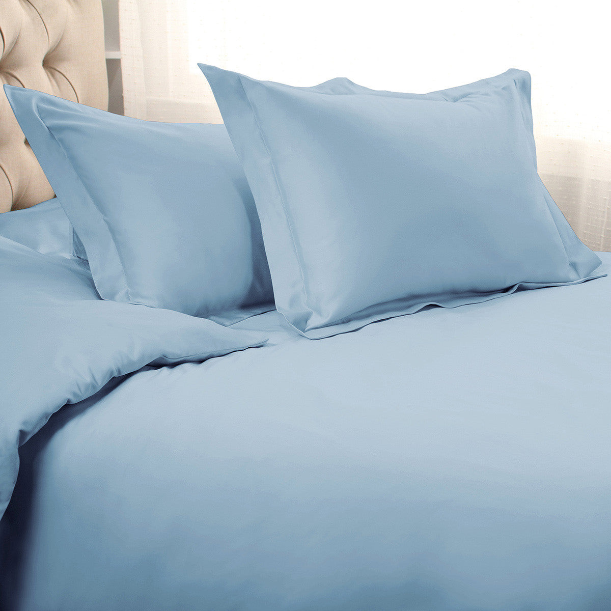 HERMOSA 1200 TC LIGHT BLUE KING DUVET COVER SET - Varnish & Vibe
