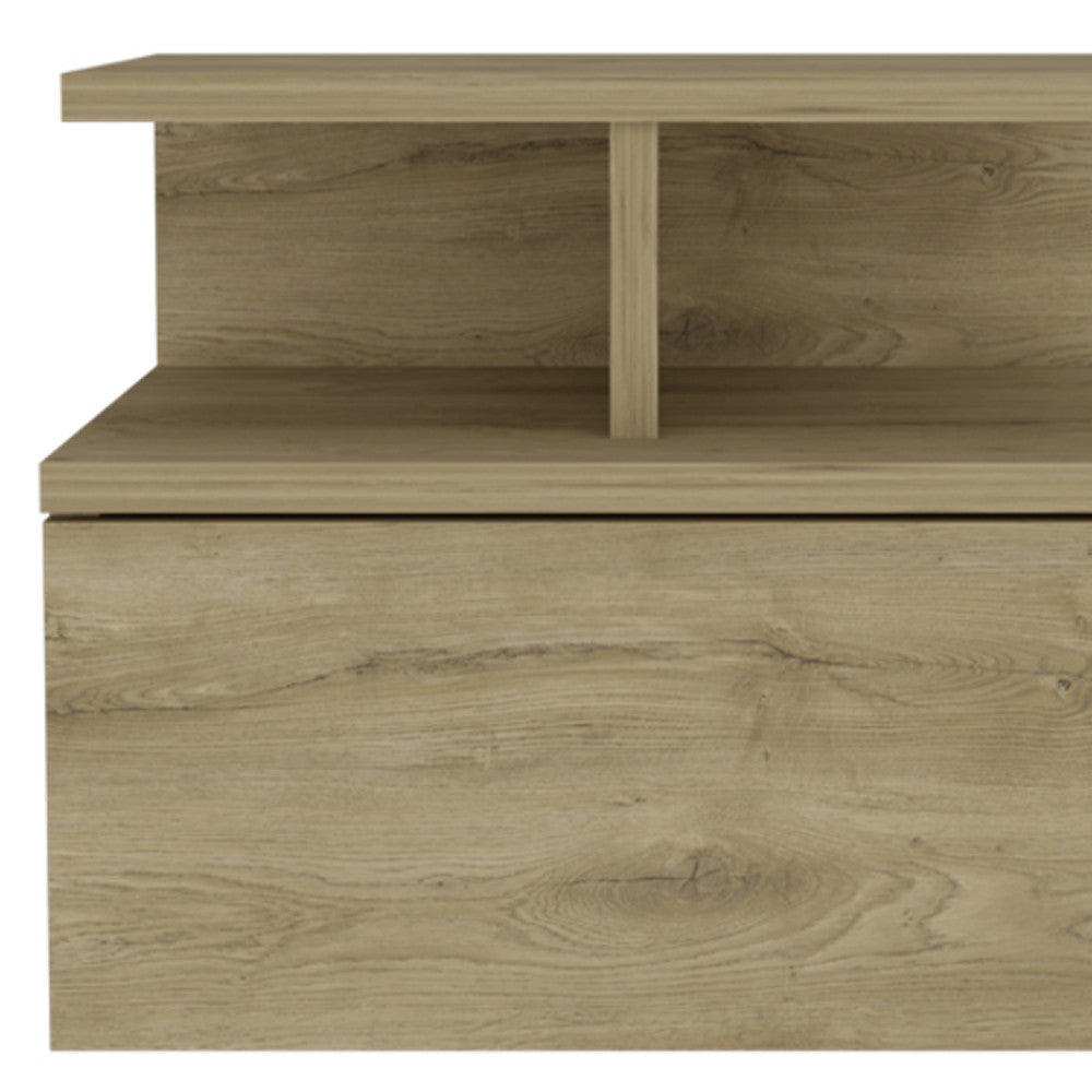 12" BEIGE WOOD ONE DRAWER NIGHTSTAND - Varnish & Vibe