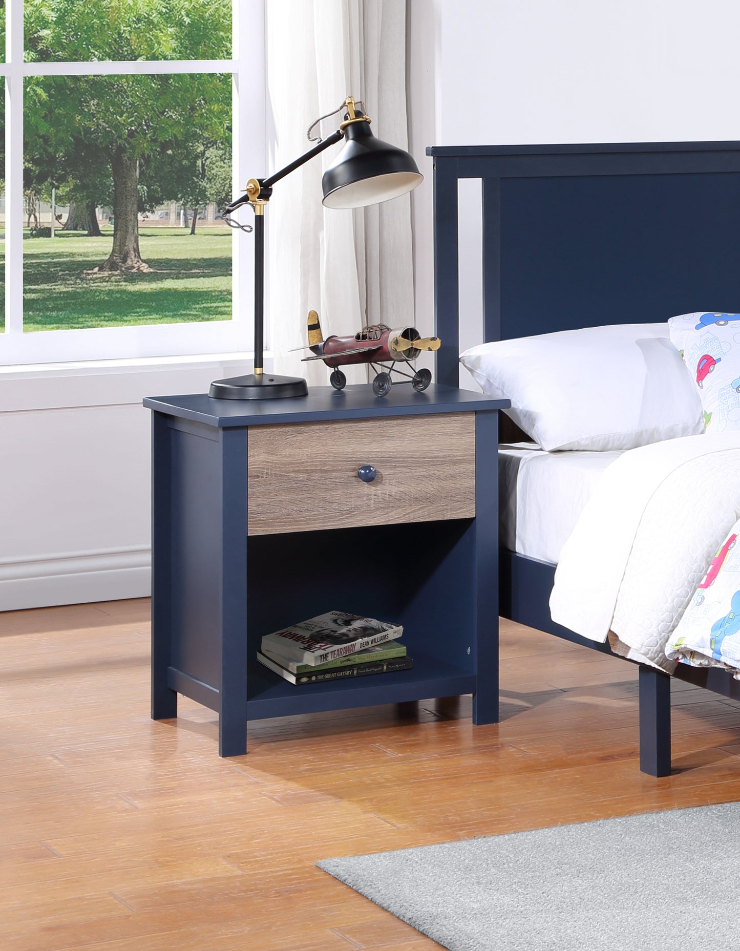 OCEAN DARK BLUE NIGHTSTAND