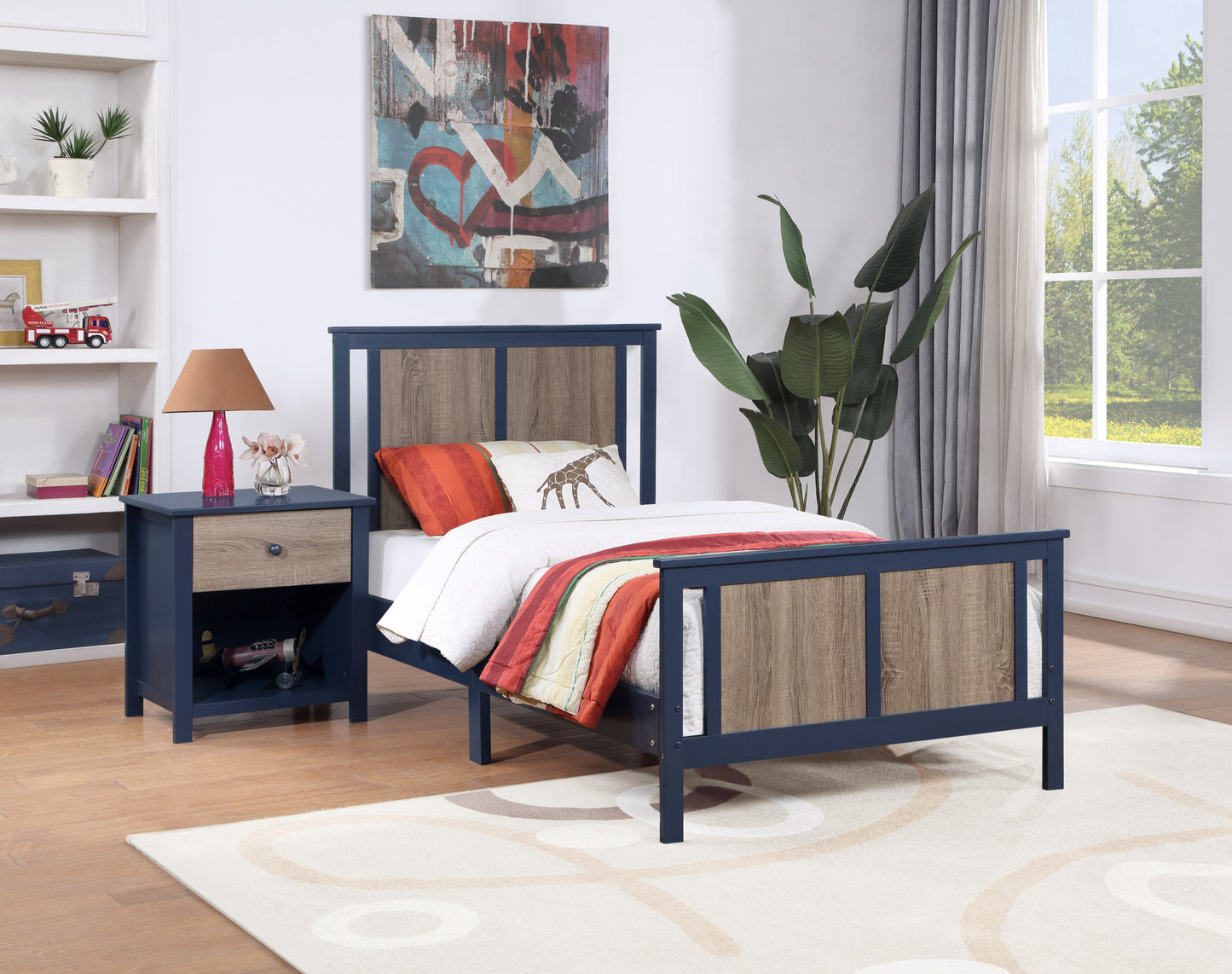 OCEAN DARK BLUE NIGHTSTAND