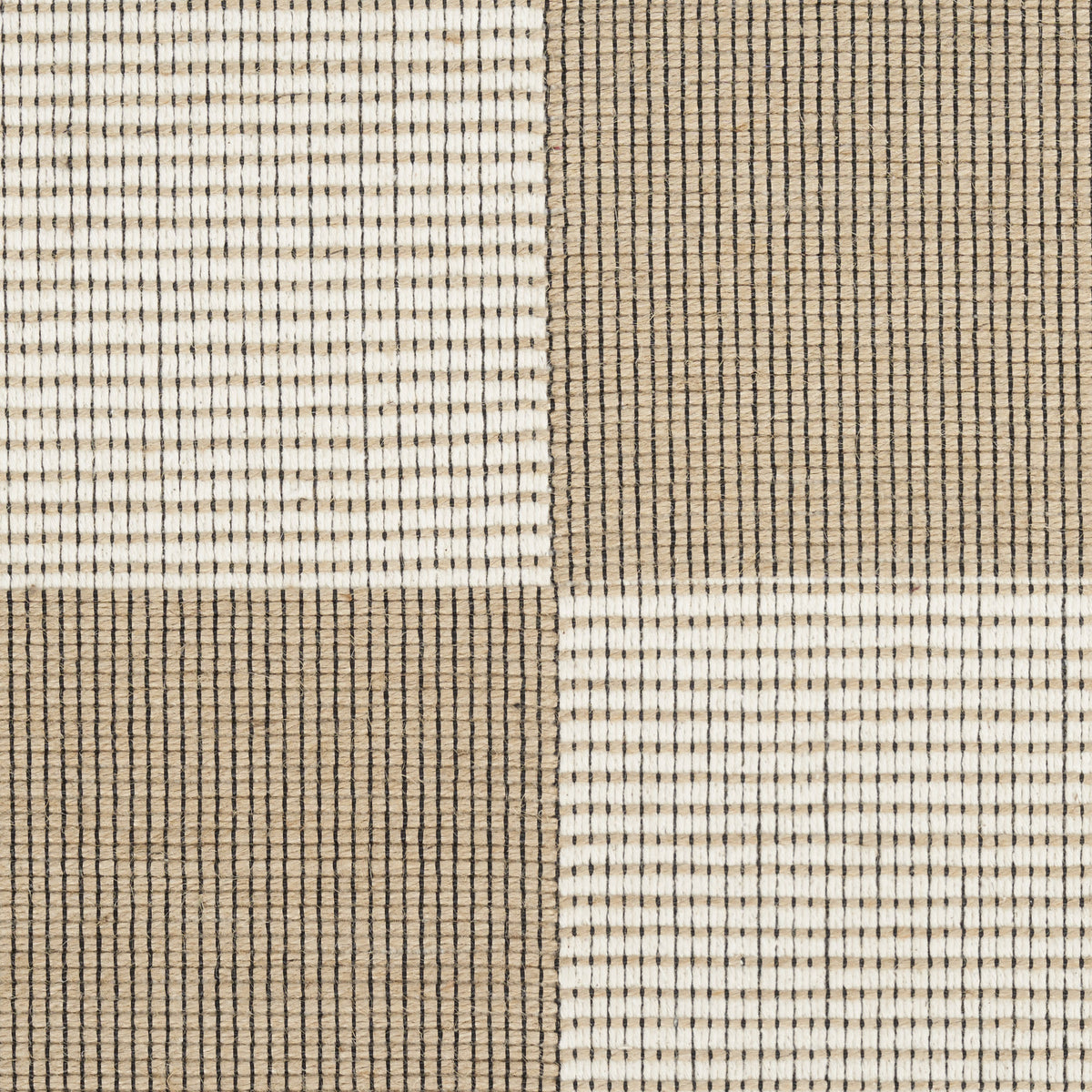 5' X 7' NATURAL AND IVORY GEOMETRIC POWER LOOM WASHABLE NON SKID AREA RUG - Varnish & Vibe