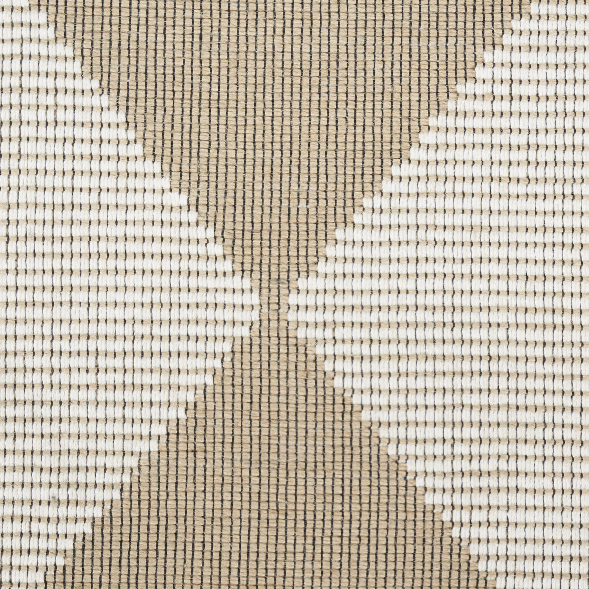 8' X 10' NATURAL AND IVORY GEOMETRIC POWER LOOM WASHABLE NON SKID AREA RUG - Varnish & Vibe