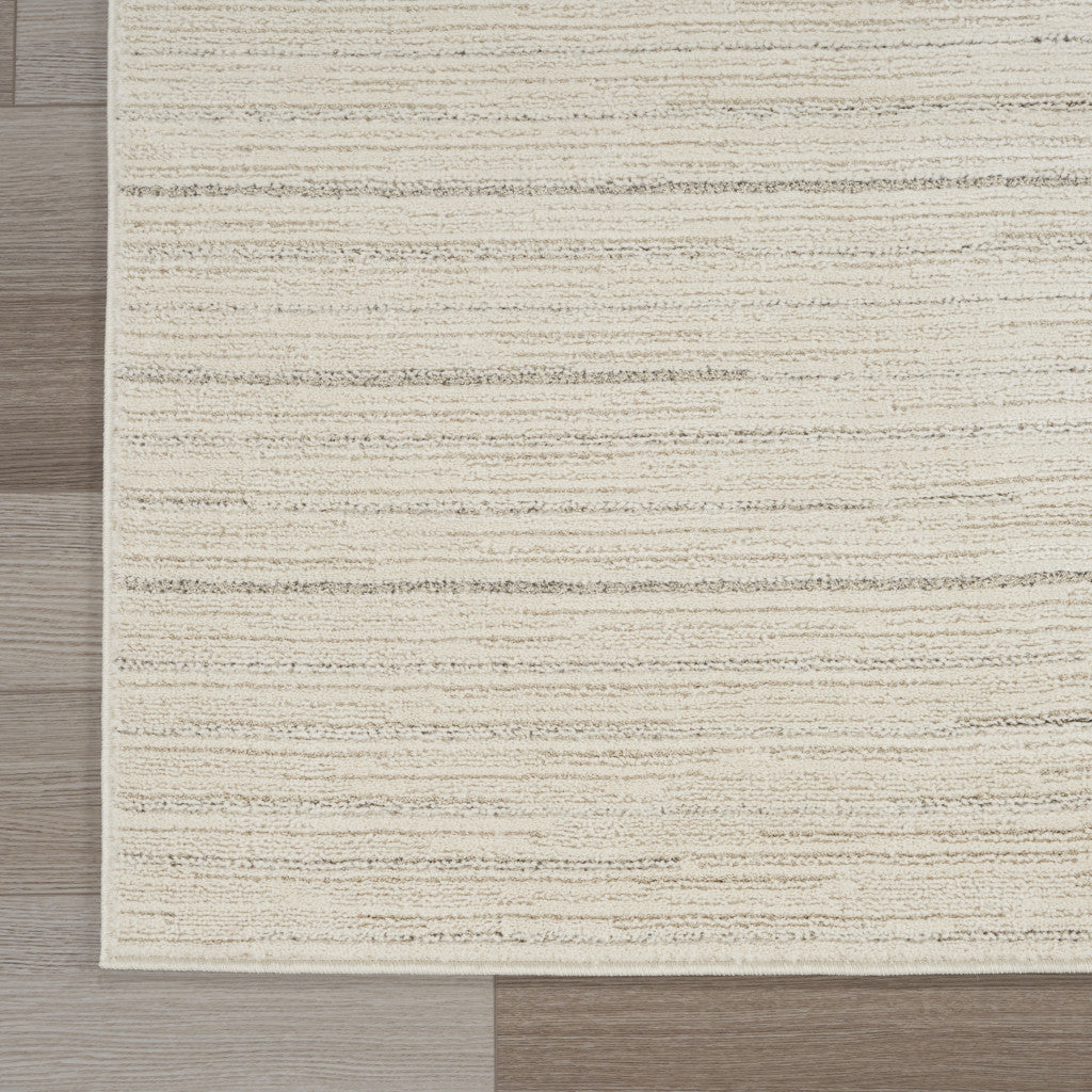 8' X 10' GRAY AND IVORY ABSTRACT AREA RUG - Varnish & Vibe