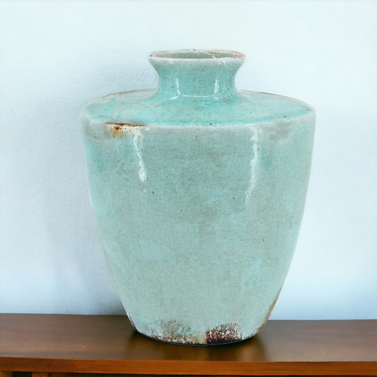 REDONDO AQUA TERRACOTTA VASE - Varnish & Vibe