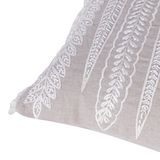 PIER IVORY FLORAL LINEN PILLOW - Varnish & Vibe