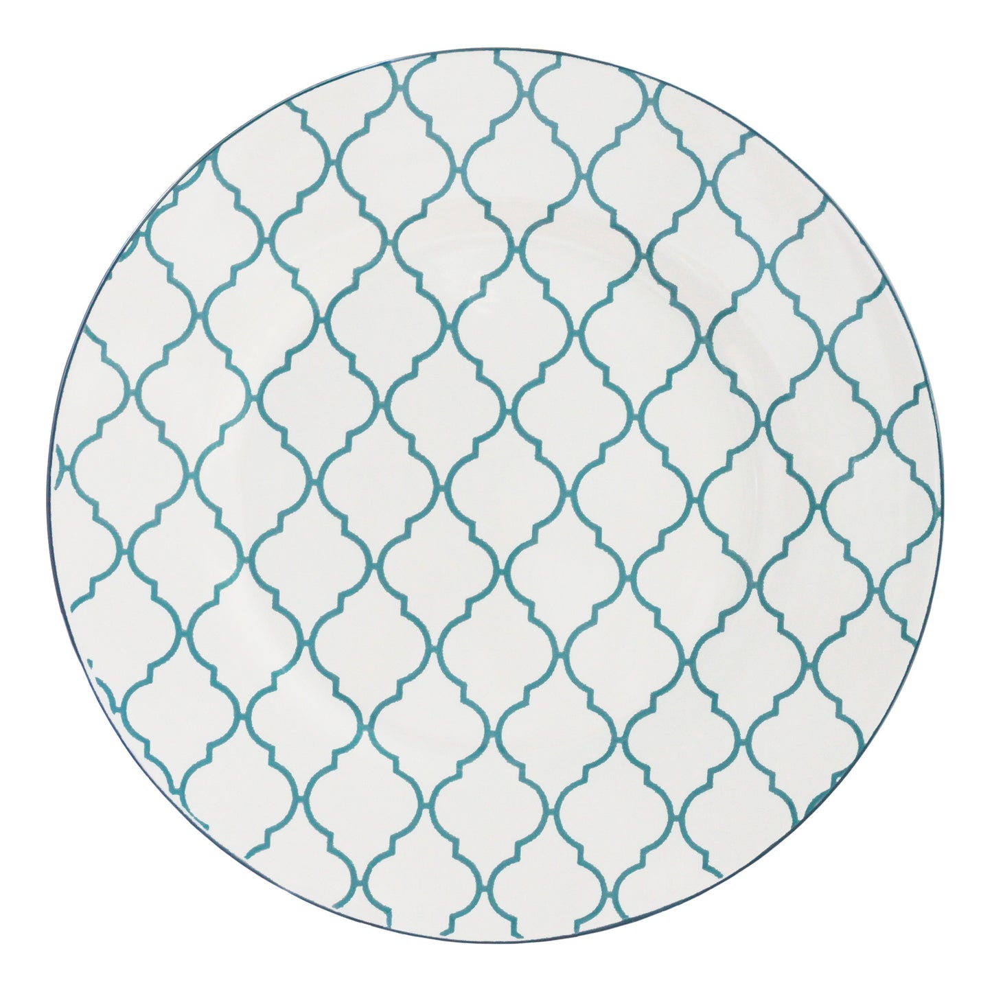 OCEAN TURQUOISE CERAMIC DINNERWARE 16-PIECE SET FOR FOUR