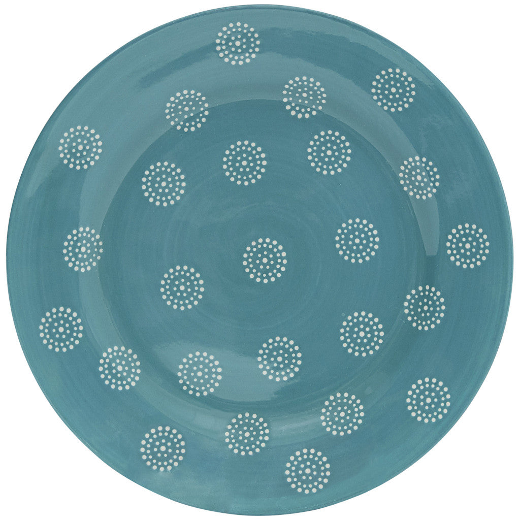 OCEAN TURQUOISE CERAMIC DINNERWARE 16-PIECE SET FOR FOUR