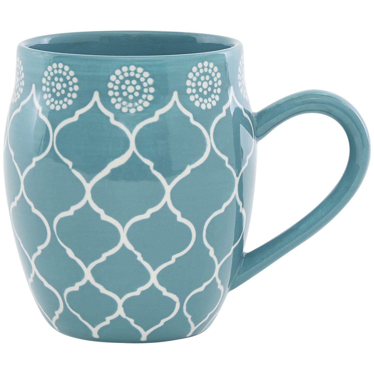 OCEAN TURQUOISE CERAMIC DINNERWARE 16-PIECE SET FOR FOUR