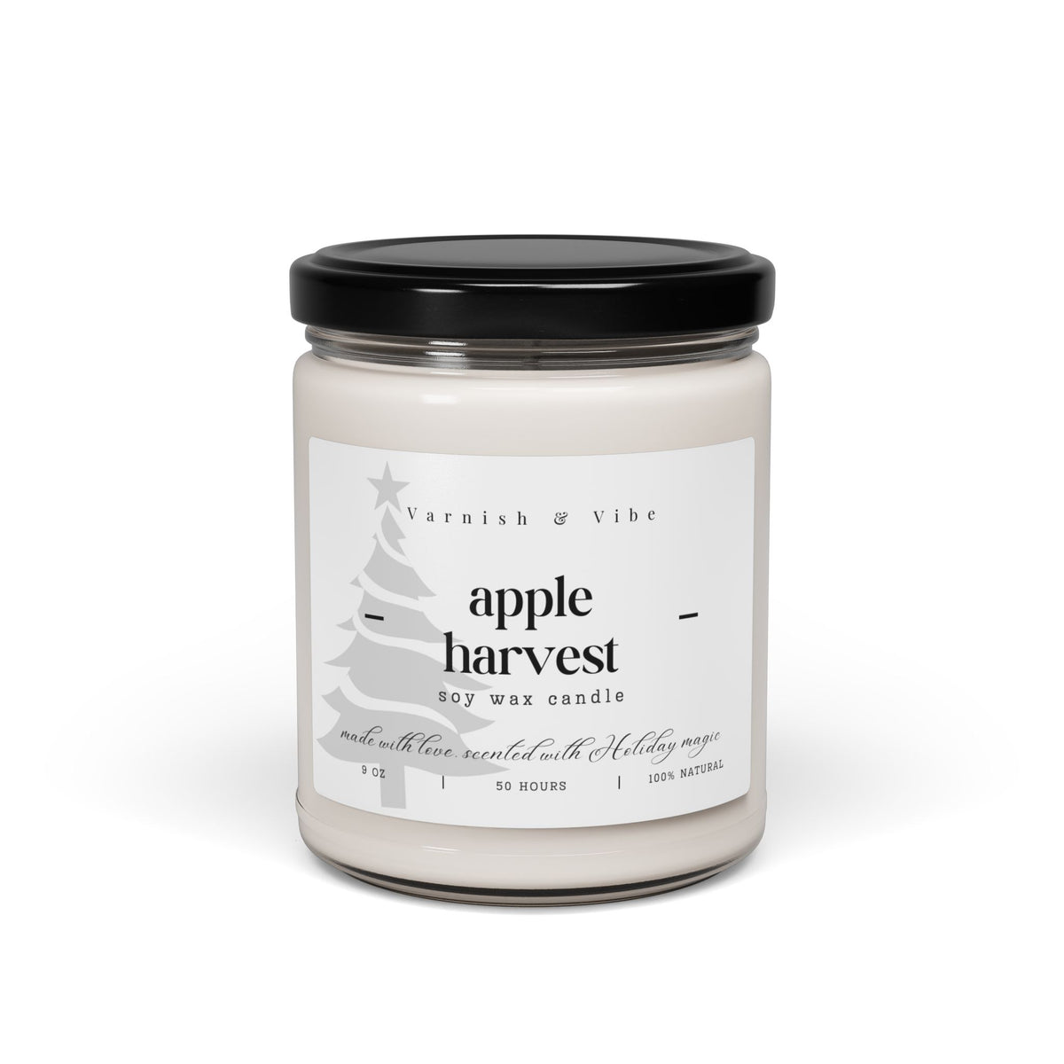 Christmas Vegan Natural Soy Candle, 9oz