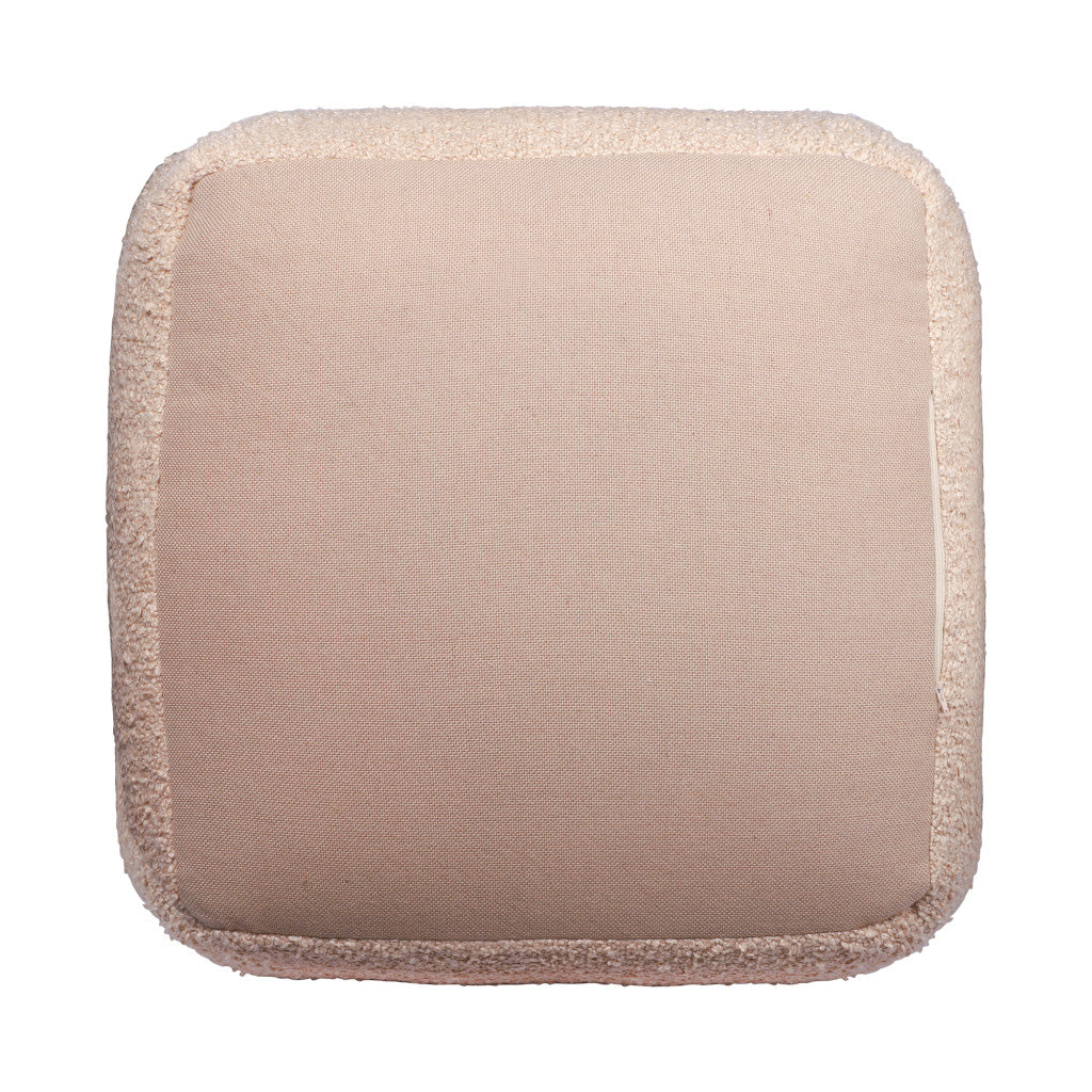 LAKEVIEW 18" TAUPE OUTDOOR POUF OTTOMAN - Varnish & Vibe