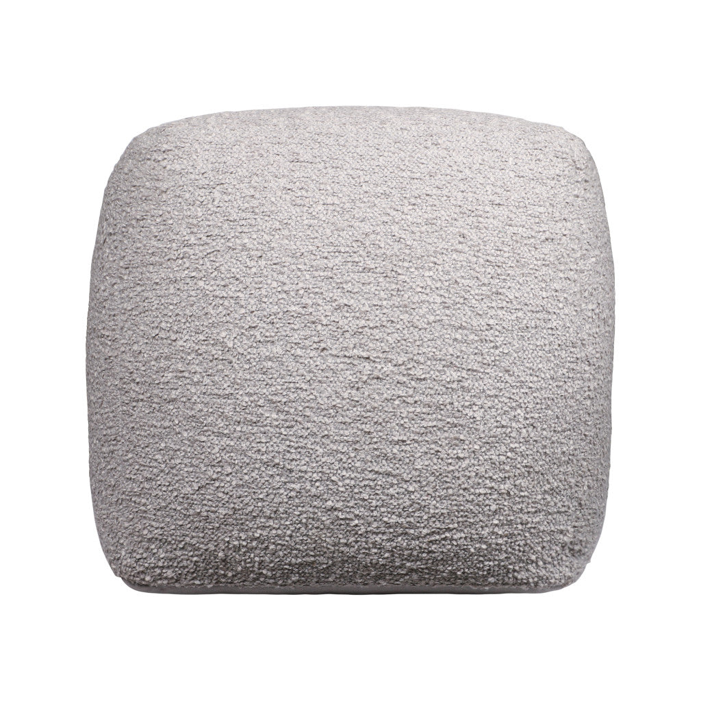 LAKEVIEW 18" GRAY OUTDOOR POUF OTTOMAN - Varnish & Vibe