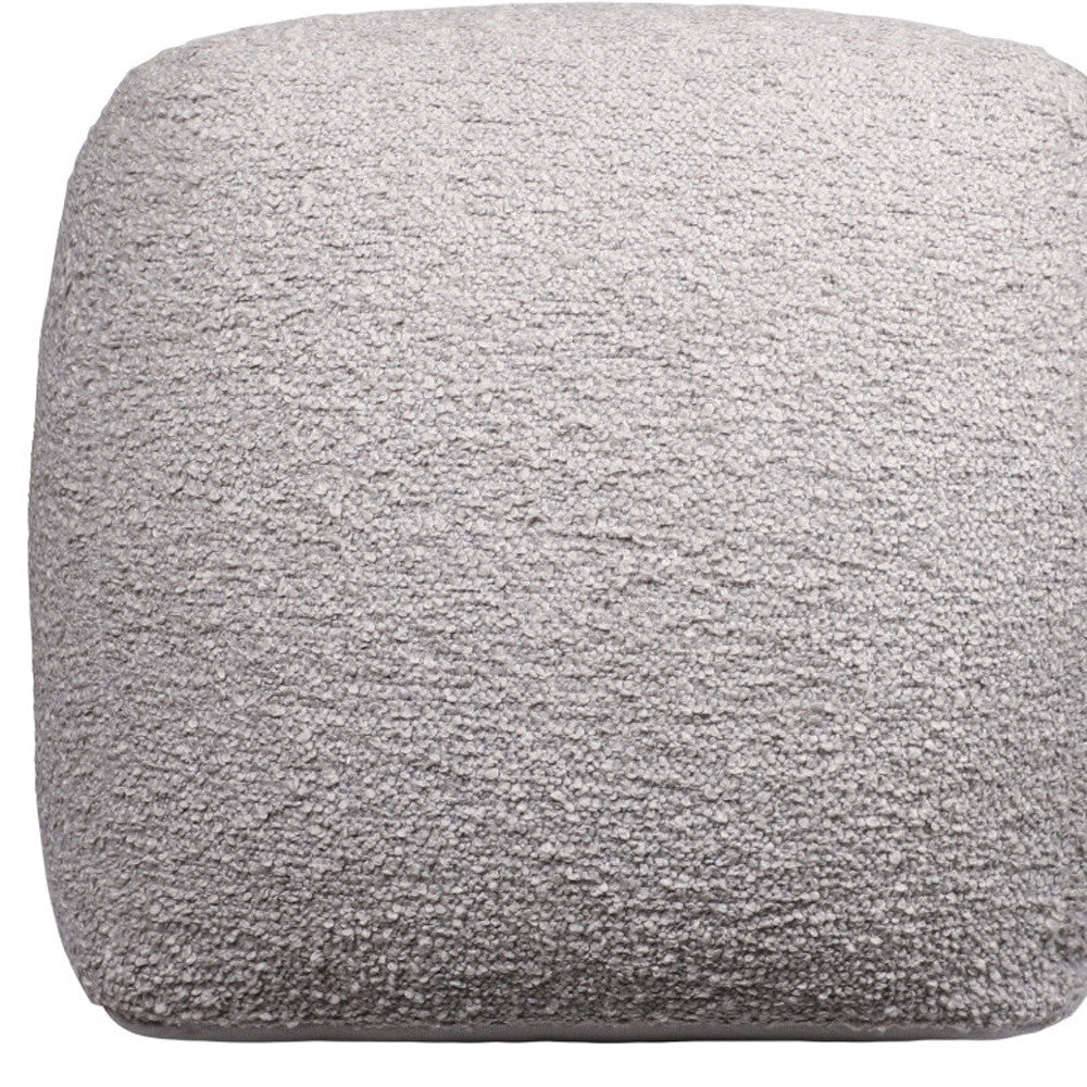 LAKEVIEW 18" GRAY OUTDOOR POUF OTTOMAN - Varnish & Vibe