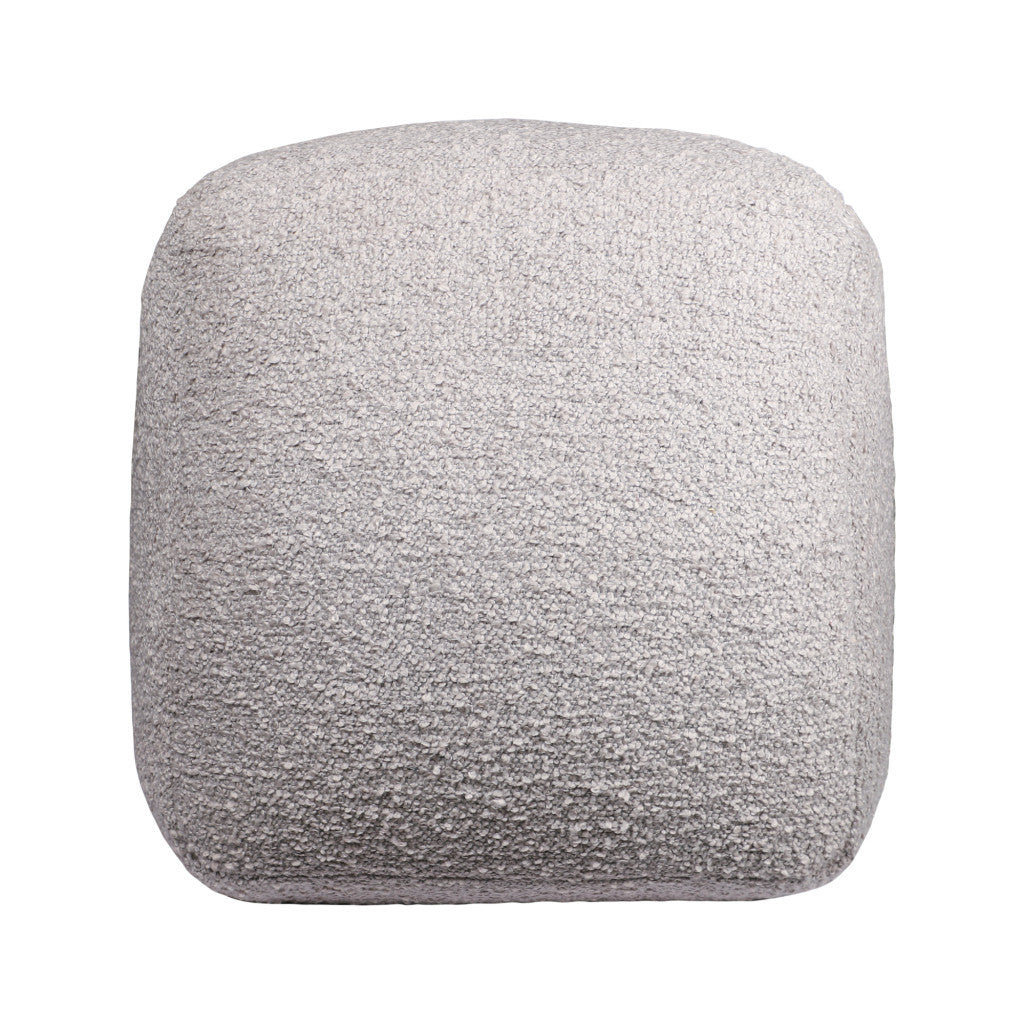 LAKEVIEW 18" GRAY OUTDOOR POUF OTTOMAN - Varnish & Vibe