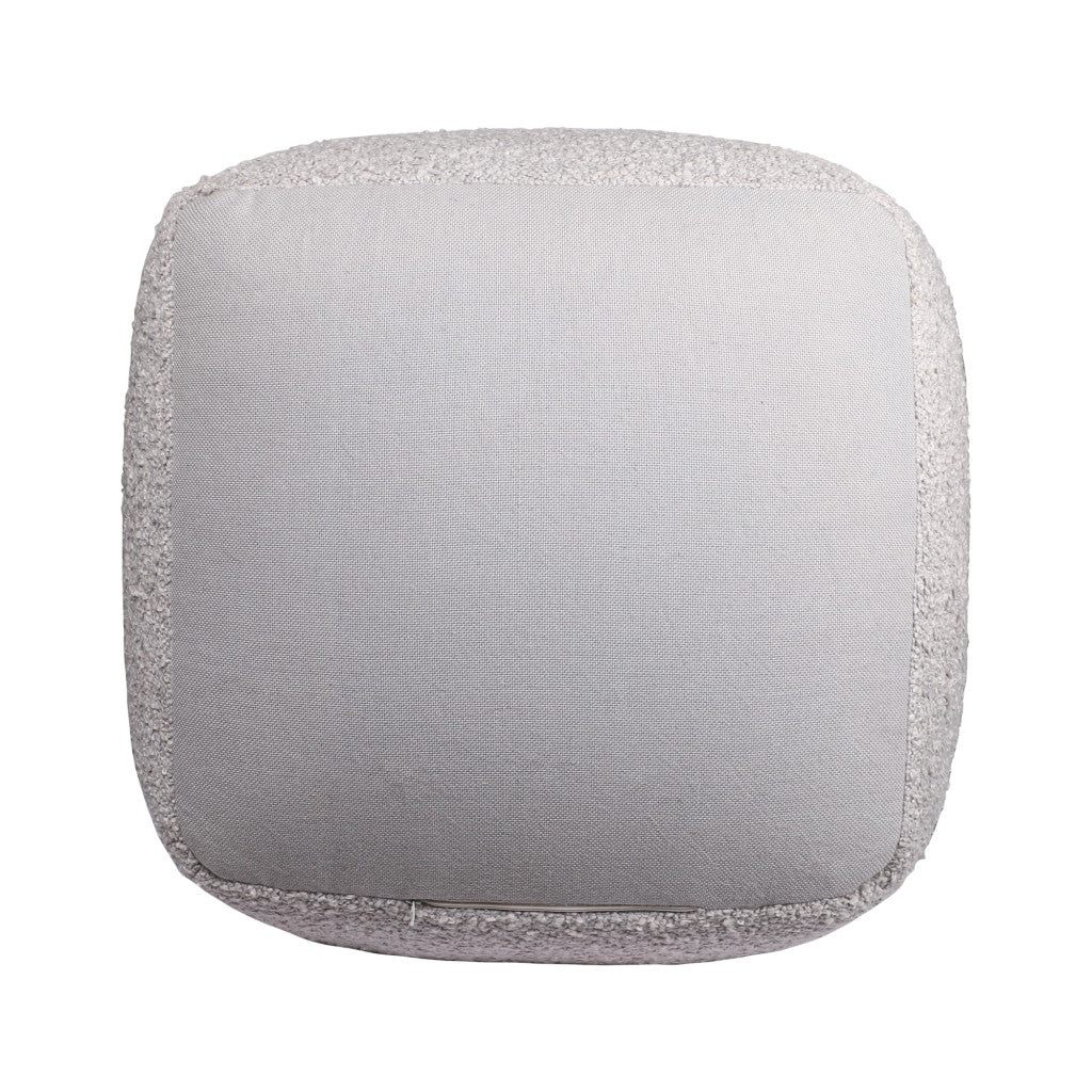 LAKEVIEW 18" GRAY OUTDOOR POUF OTTOMAN - Varnish & Vibe