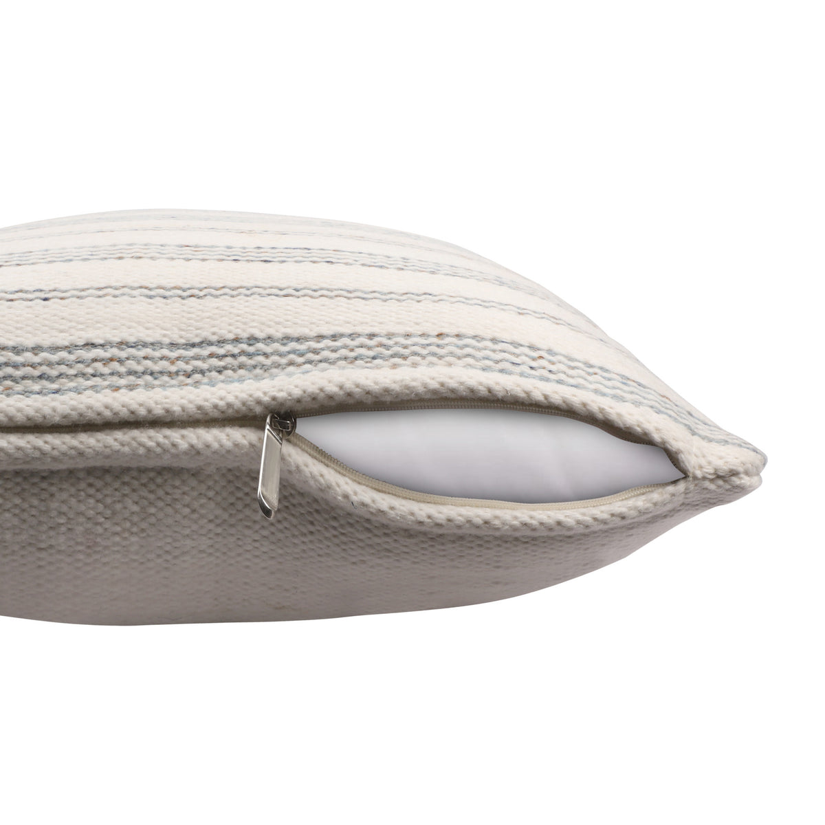 20" BLUE AND WHITE STRIPED THROW PILLOW - Varnish & Vibe