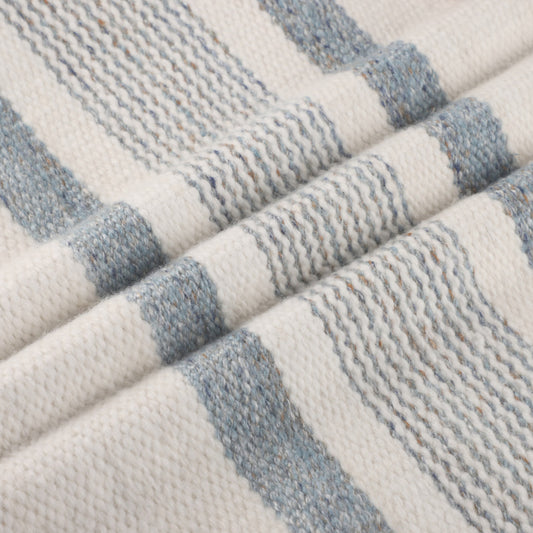 throw pillow, decorative throw pillow, accent throw pillow, affordable throw pillow, throw pillow for sale, lr home throw pillow, pillow cover, pillow cover with insert, pillow insert, throw pillow with insert, striped throw pillow, farmhouse, coastal throw pillow, washed denim, white throw pillow