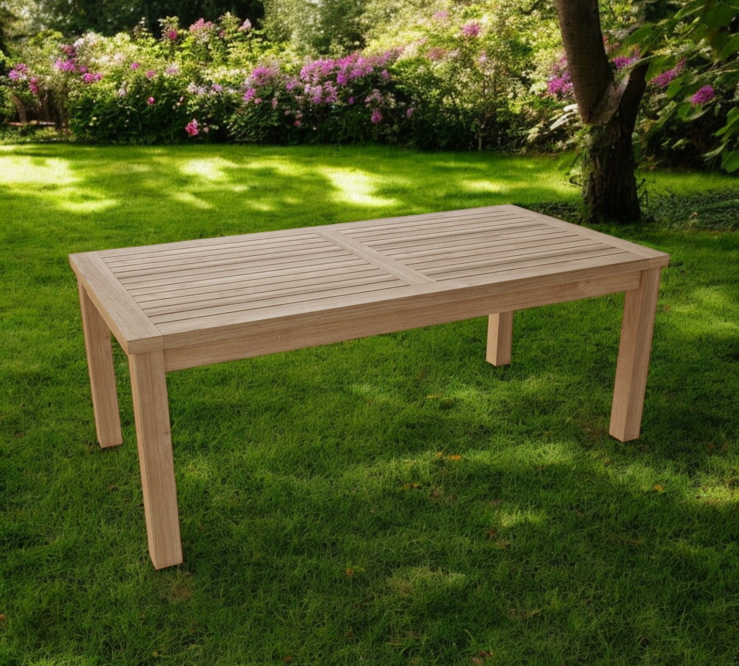 LAKEVIEW 47" SOLID WOOD OUTDOOR COFFEE TABLE - Varnish & Vibe