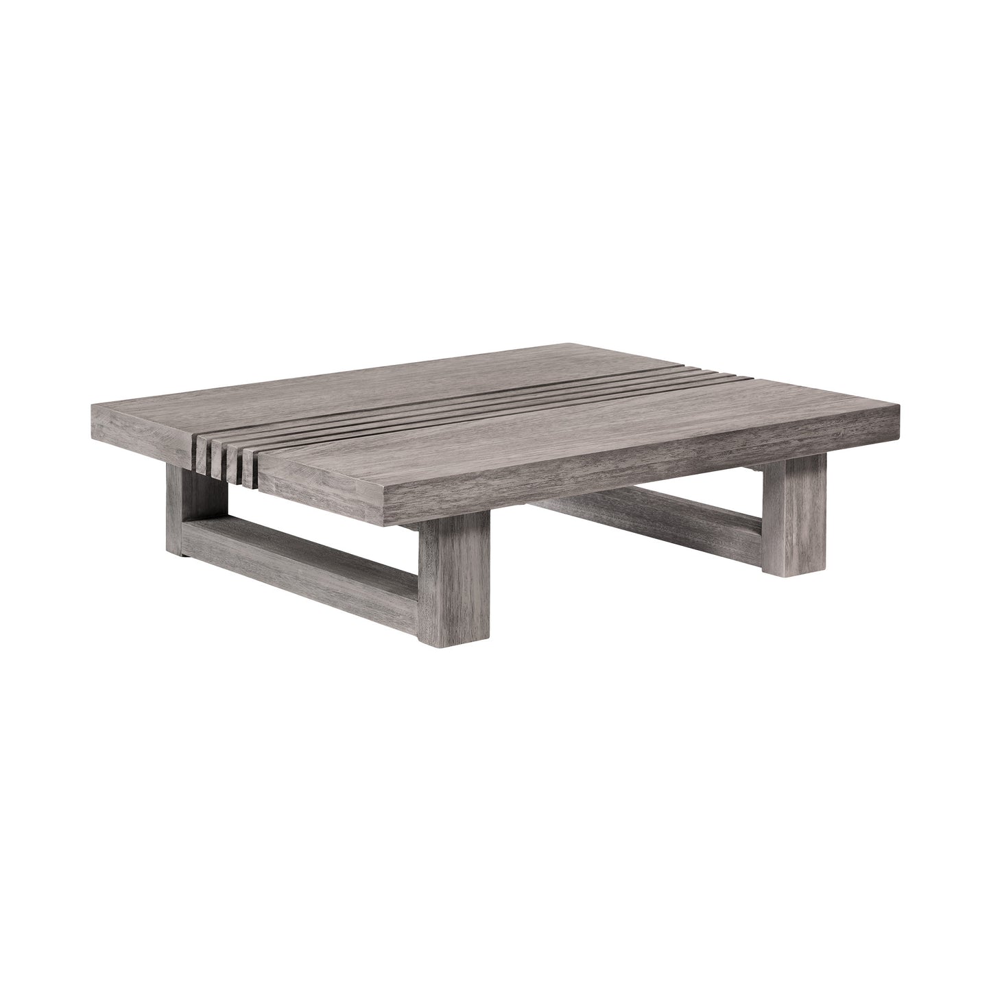 LAKEVIEW 33" GRAY SOLID WOOD OUTDOOR COFFEE TABLE - Varnish & Vibe